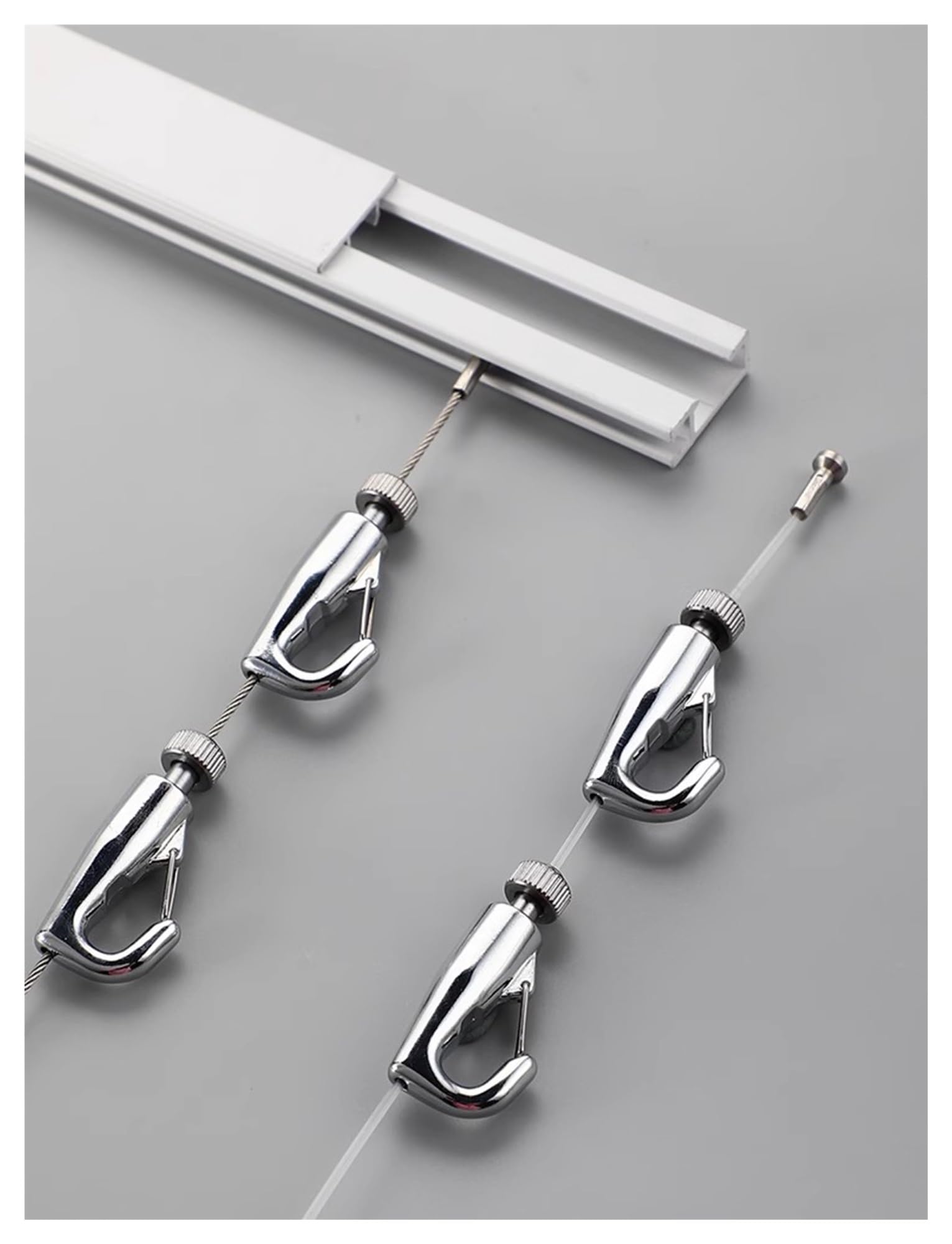 Kit de suspension pour tableaux avec rail de 85cm et câble ajustable pour galerie