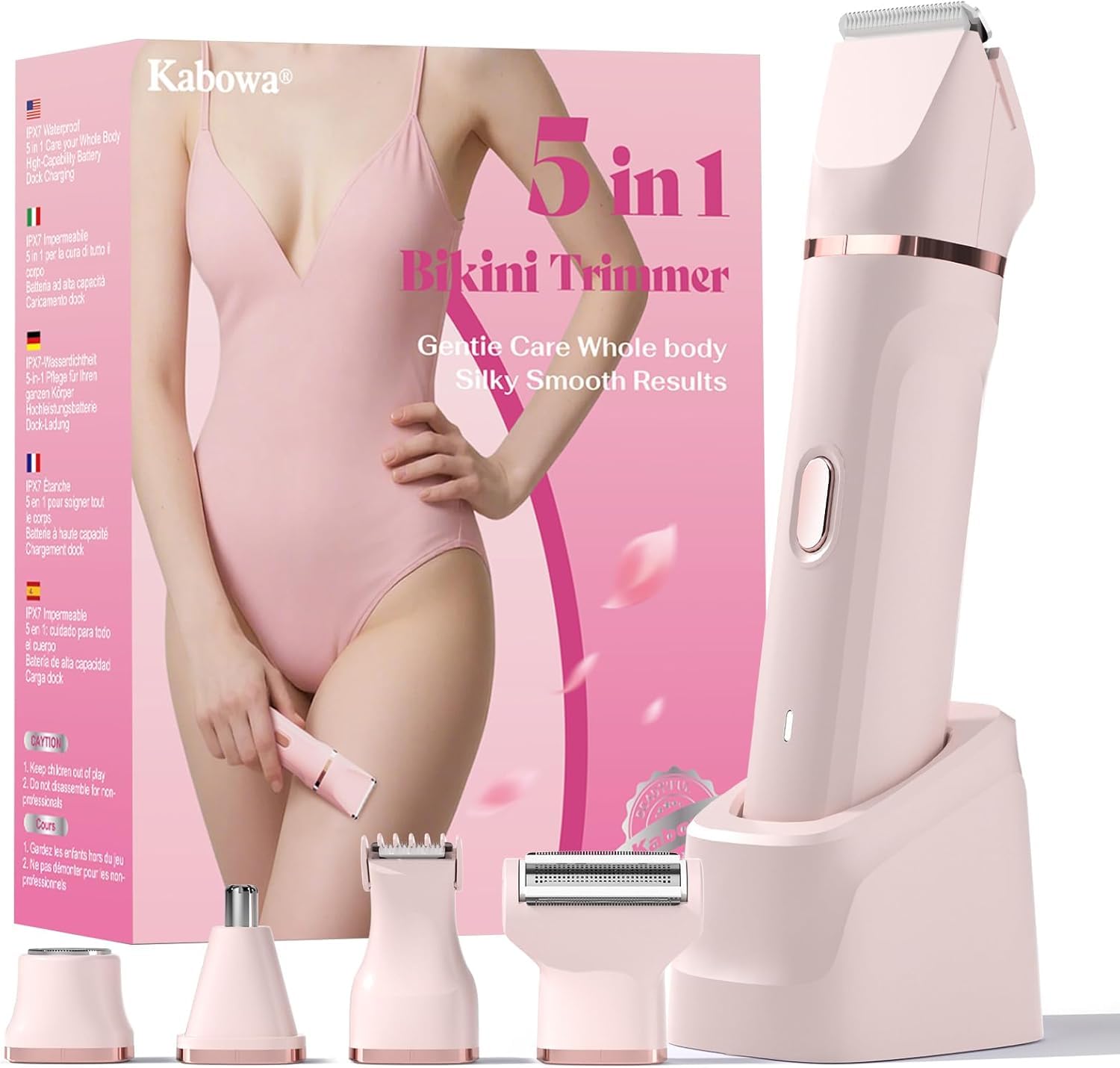 Bikini Trimmer for Women - 5 in 1 Electric Razors (Bokawa)
