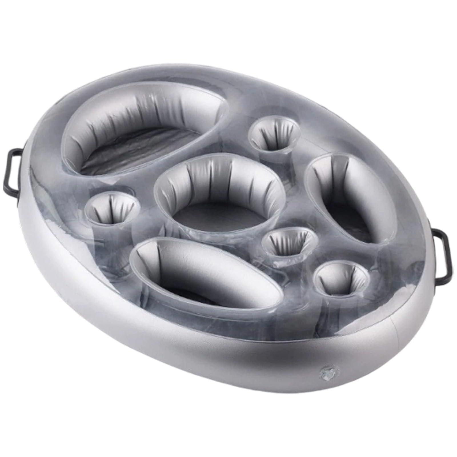 Schwimmende Poolbar Tablett - Aufblasbare Eisschale Getränkekühler für Sommer Pool Partys, Mehrloch-Getränkehalter und Snacktisch, schwimmende Bar für Getränke und Snacks