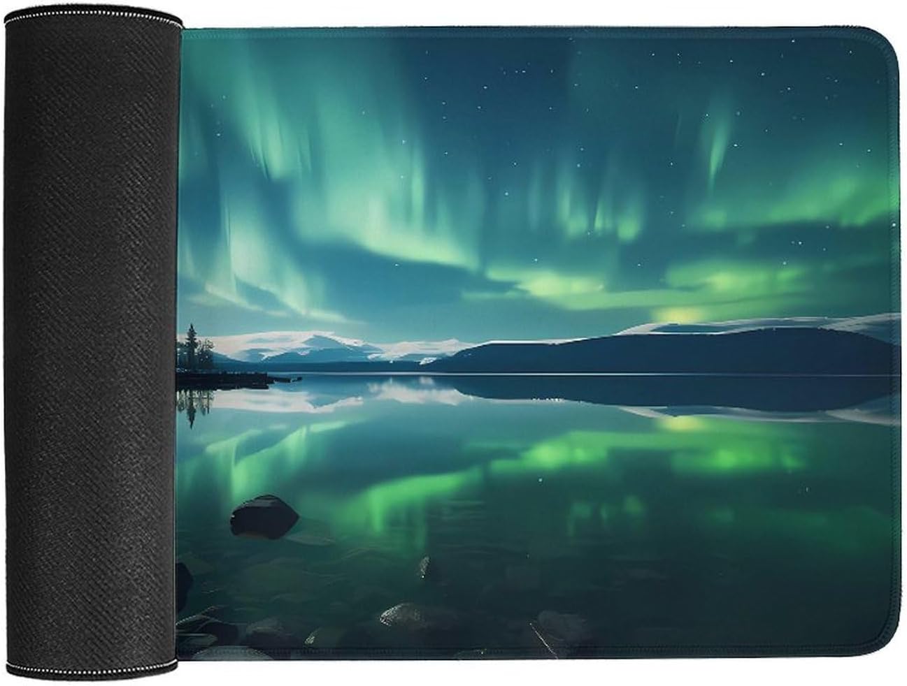 Beautiful Northern Lights Mouse Pad Large Extended Gaming Mouse Pad Big Computer Desk Mouse Mat Keyboard 11.8x23.6 Inch for Gaming, Office, Home image 3