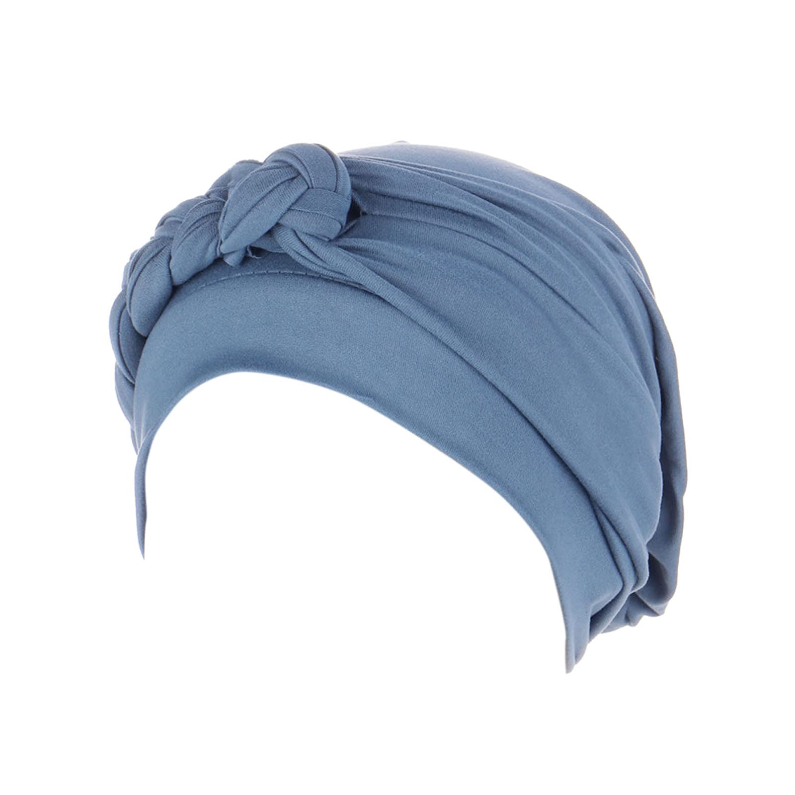 Genericwomens Elastic Soft Solid Hair Turban Beanie Hats Twisted