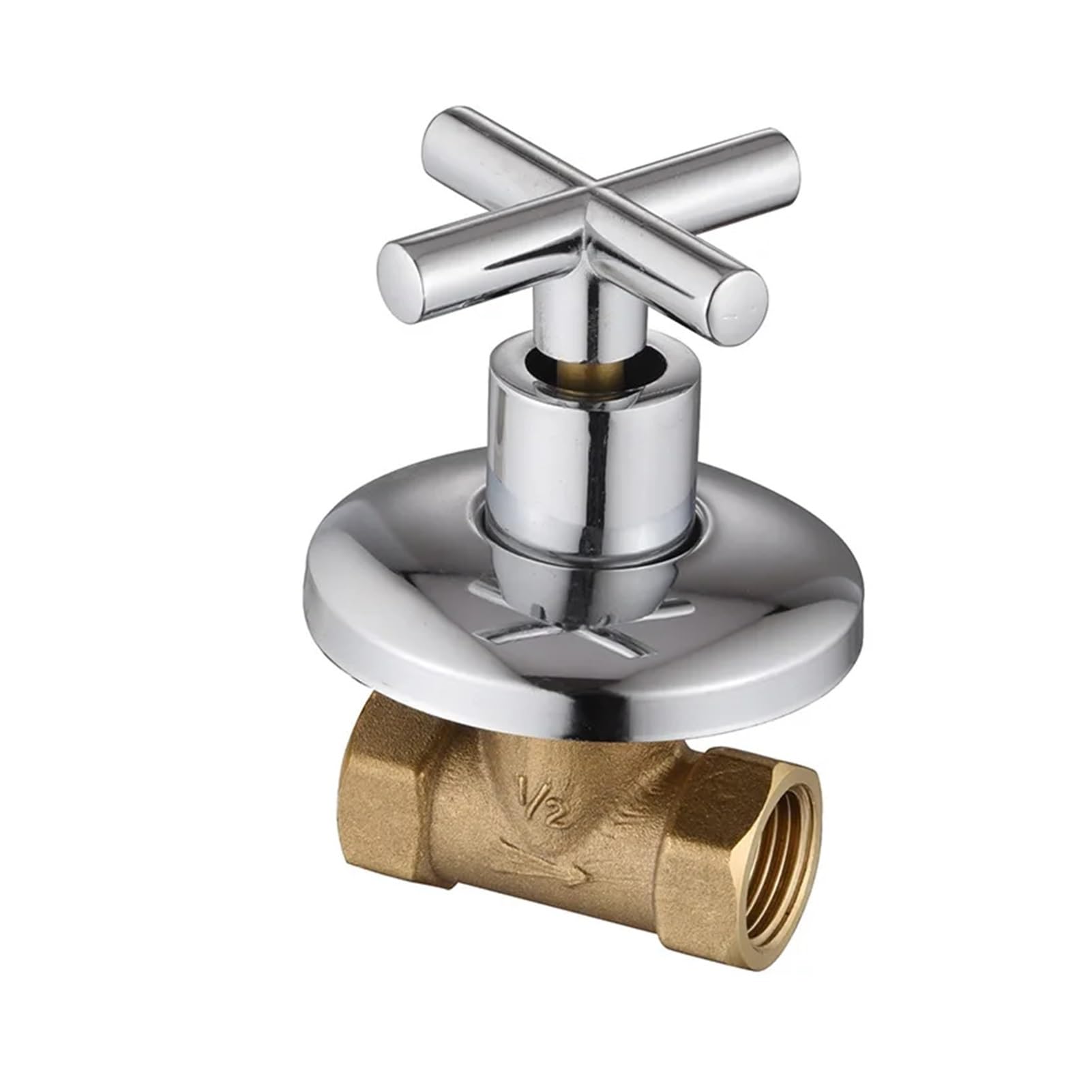 Valvola di scarico ad apertura rapida in ottone, raccordo idraulico, valvola di arresto dell'acqua for doccia, interruttore solare, valvola nascosta, accessorio for bagno(B,3/4")