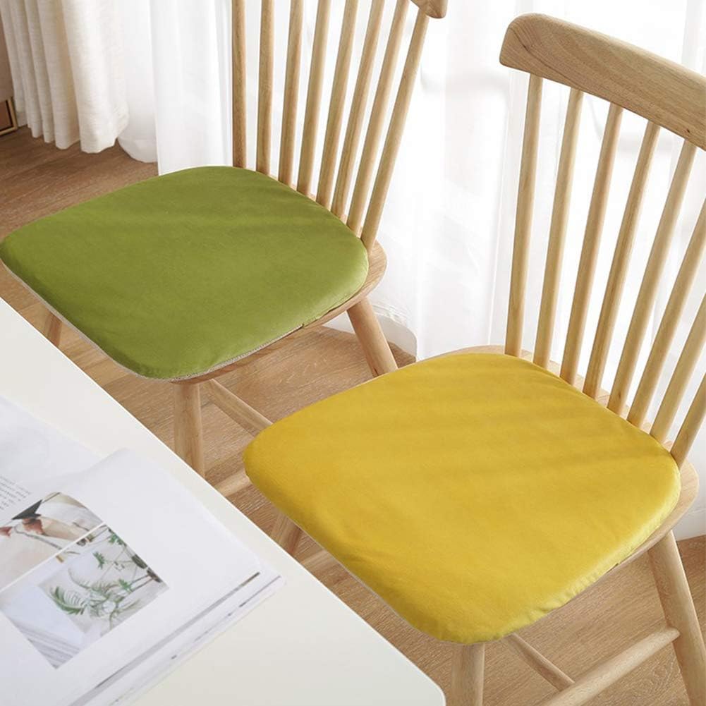 Coussin de chaise lavable et respirant en velours rouge vin ergonomique