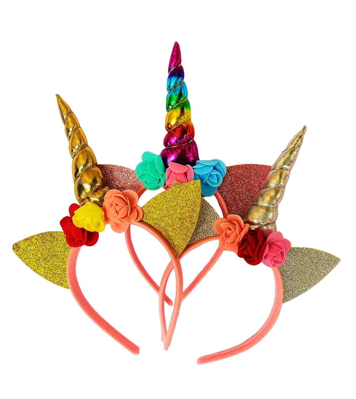 Partysanthe Unicorn Headband/Unicorn Headband For Girls/Children Head wear gold 1 Pcs Random (B08D7SW9J7) Amazon Price History, Amazon Price Tracker