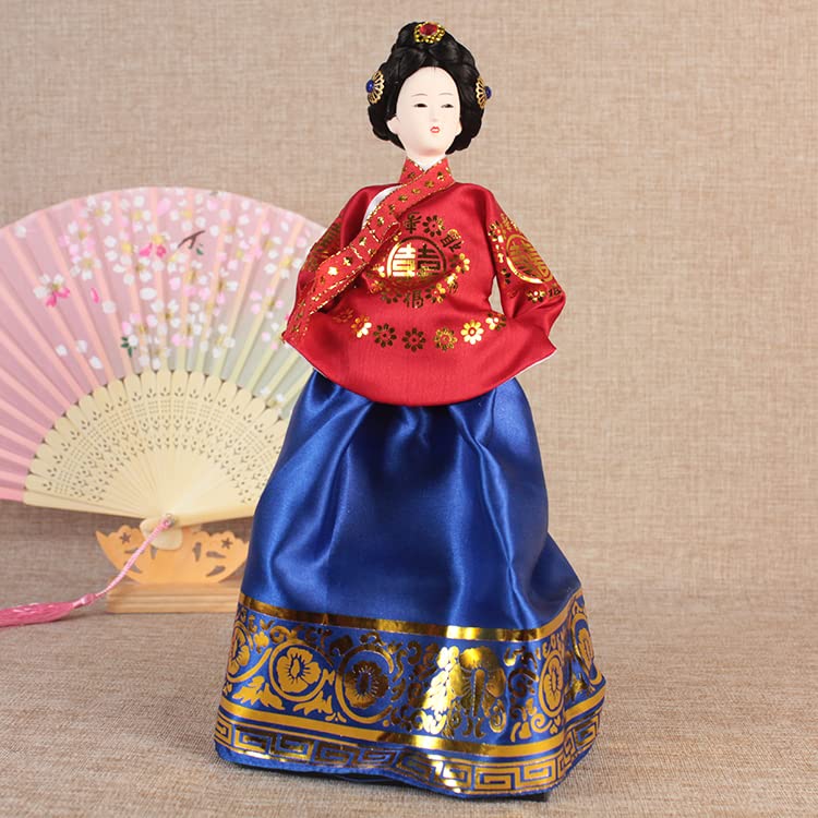 Amazon.co.jp: 12寸韓国人形宮廷仕女絹人形韓国版置物家庭料理焼肉店
