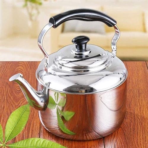 Miniatura 4 de Hervidor de té silbante de acero inoxidable, capacidad 304, tetera, mango antiquemaduras, placas de inducción, estufa de gas (talla  4L)