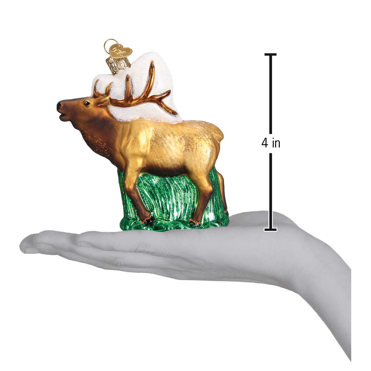 Amazon.com: Old World Christmas Elk Glass Blown Ornament for