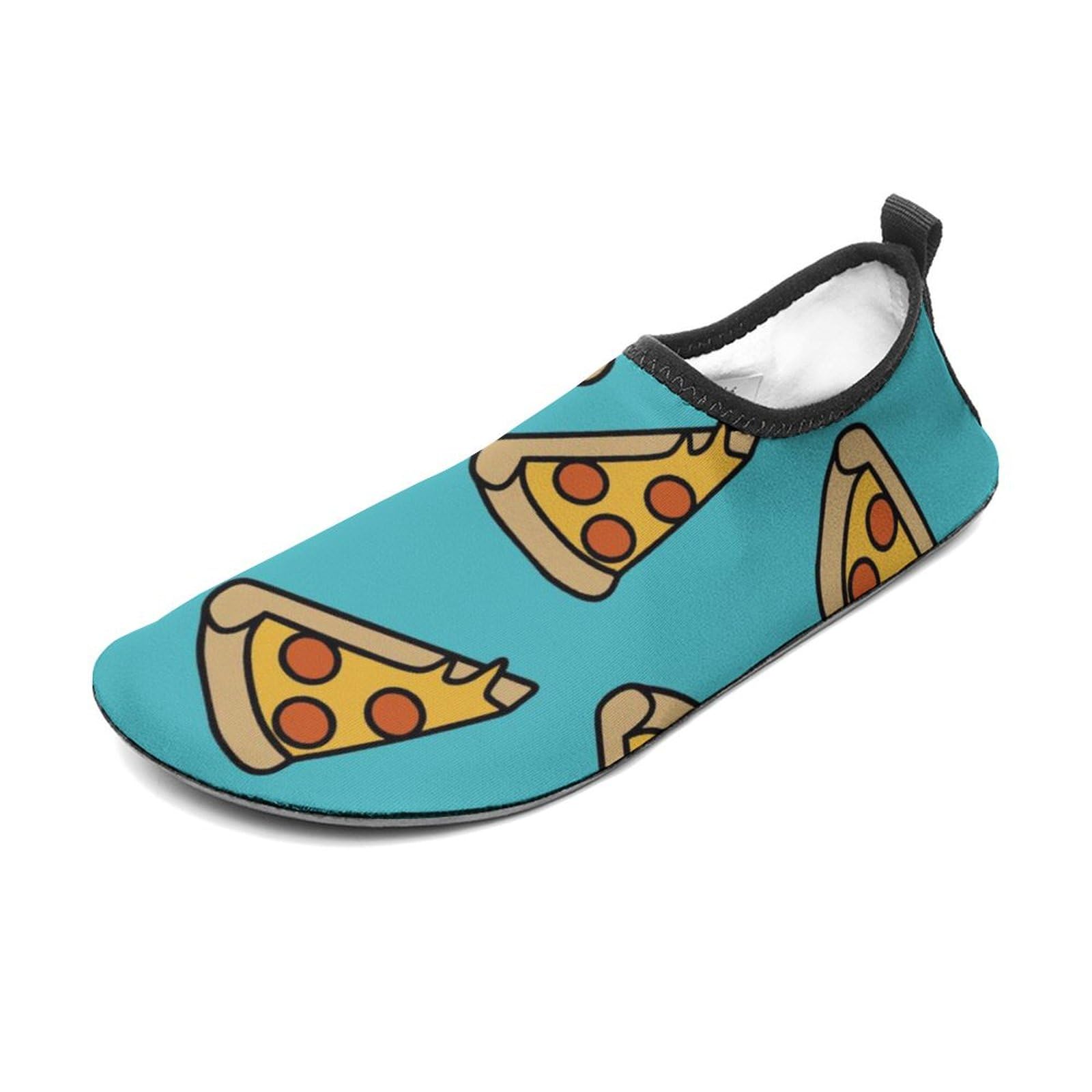 JYYAU Funny Pizza Pattern Water Shoes Outdoor Beach Swimming Aqua Socks Barefoot Shoes Surfing Yoga Socks for Adult Women WoWomen