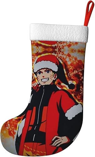 Medias de Navidad de anime NAR-uto, medias de Navidad personalizadas para Navidad, Año Nuevo, suministros de fiesta, decoración de Navidad