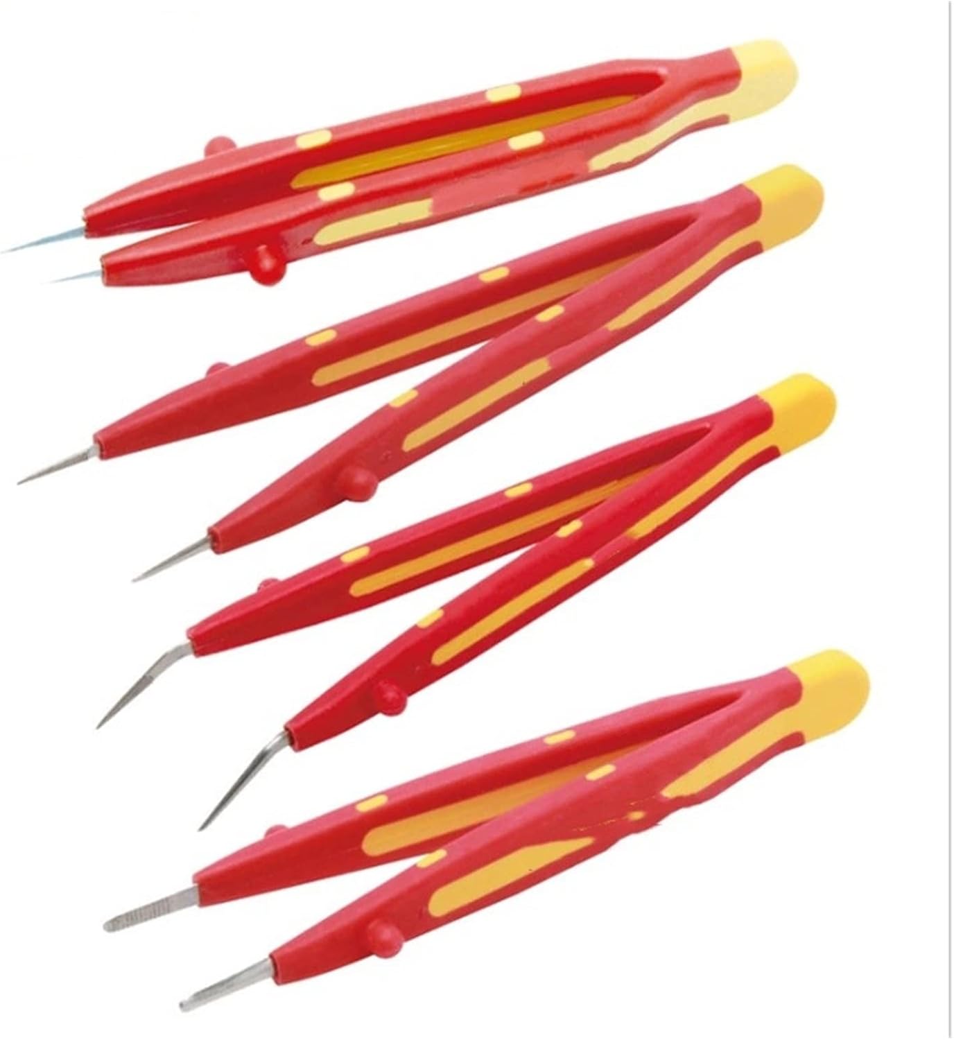 Fit for High Insulated Tweezers Series Fine Transverse Serrated Clamping Magnetic Non-Slip Insulated Handle (Tweezer Tip Type : TZ-302B)