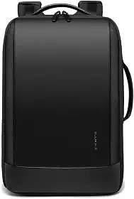 BANGE Mochila Masculina Executiva Antifurto Impermeável para Notebooks de Até 15.6 Polegadas Premium Com Detalhes em Couro Legítimo com Capacidade de 28 Litros Bange Premium Backpack