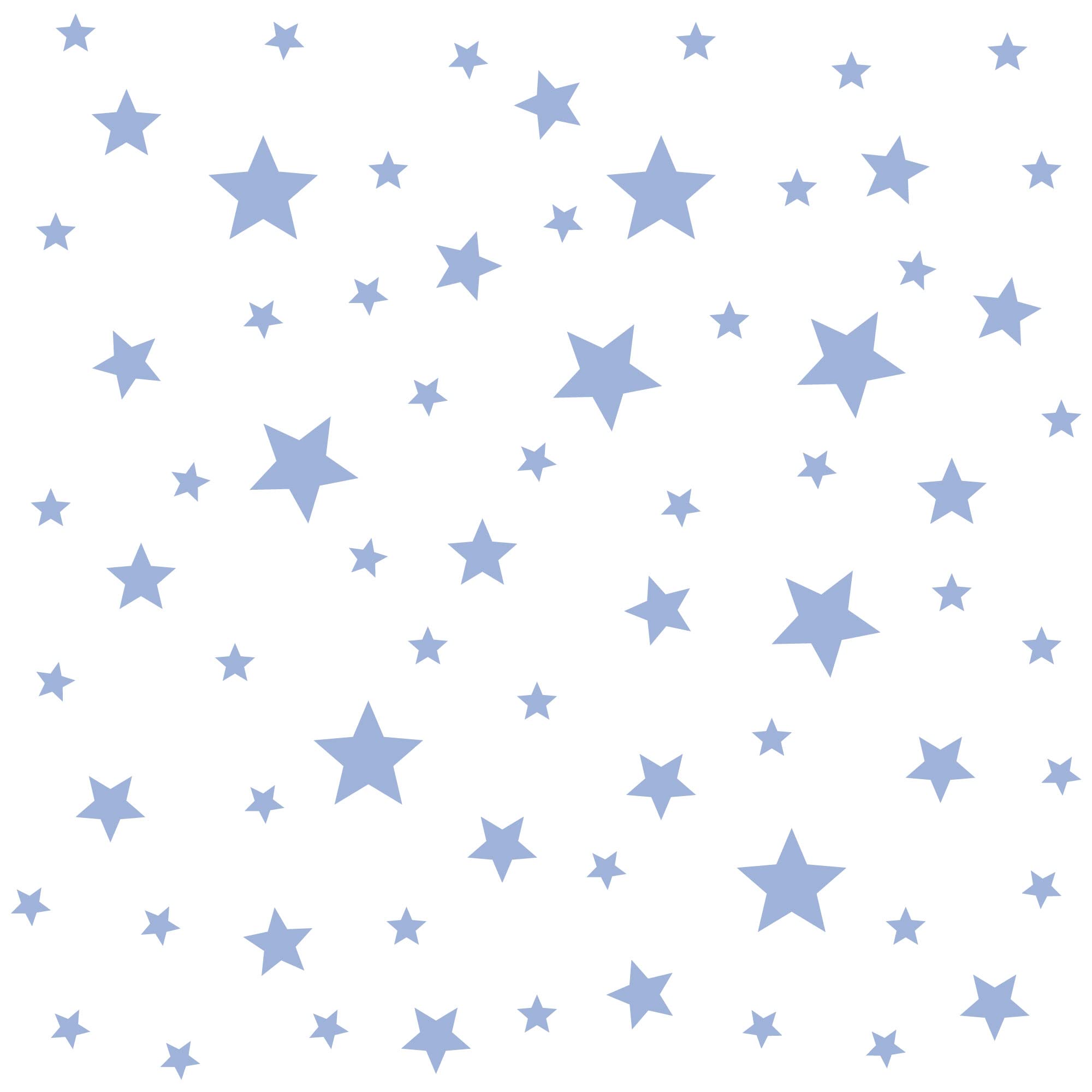 Stickerscape Star Wall Stickers (Standard - 2 Sheets - Soft Blue) | Space Wall Stickers for a Night Time Themed Bedroom or Nursery | Easy to Apply, Cleanly Removable