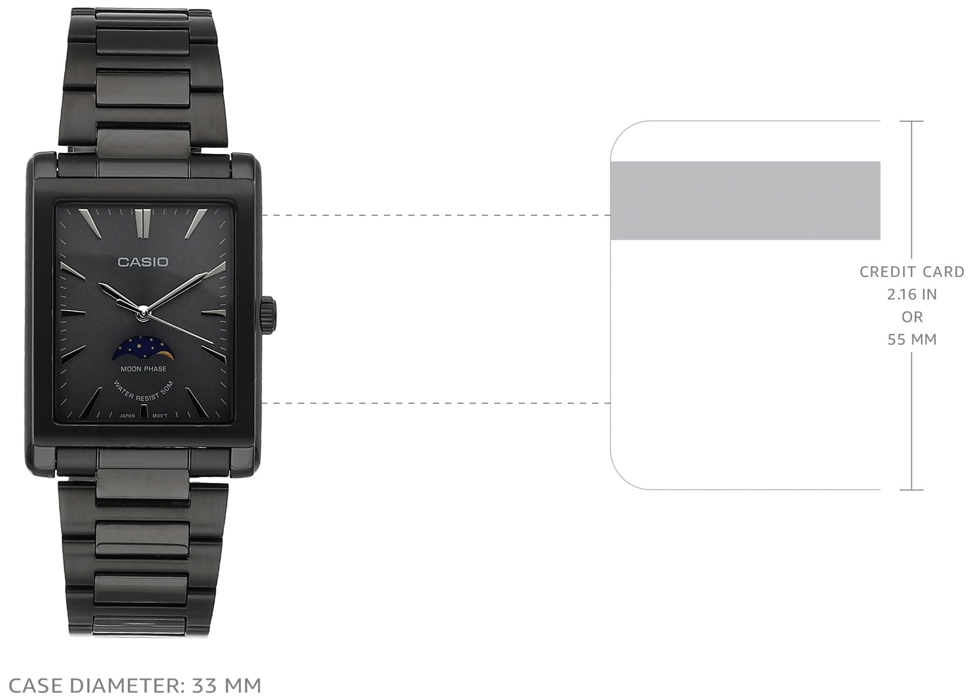 Casio Reloj analógico para hombre, esfera negra, -MTP-M105B-1AVDF, negro, Clásico