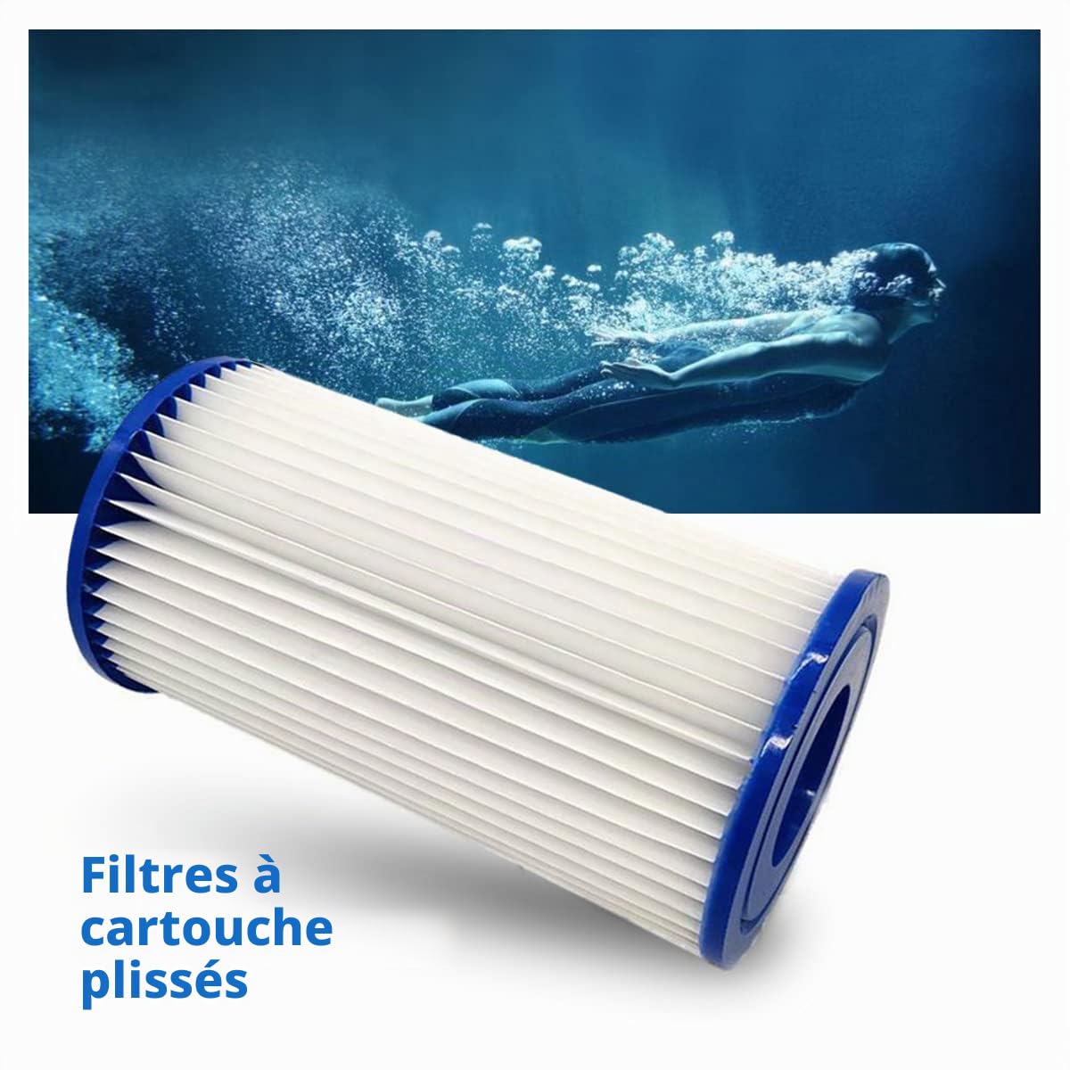 WuYan Lot de Rechange pour Intex Piscine Cartouche de Filtre Type A 29002 de (4 filtres)