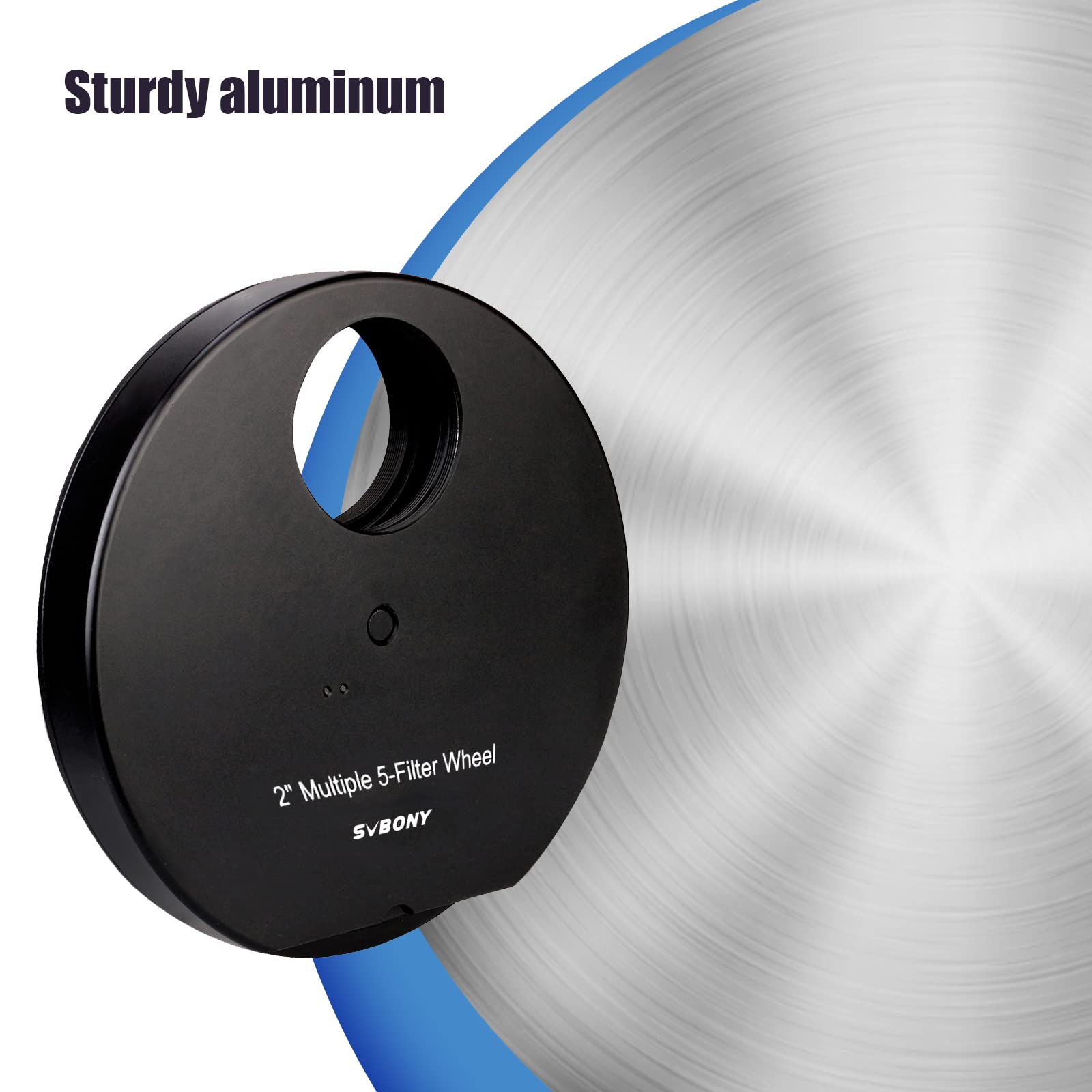 SVBONY SV133 - Ruota filtrante multipla a 5 posizioni per telescopio con adattatore oculare da 2" e anello di bloccaggio