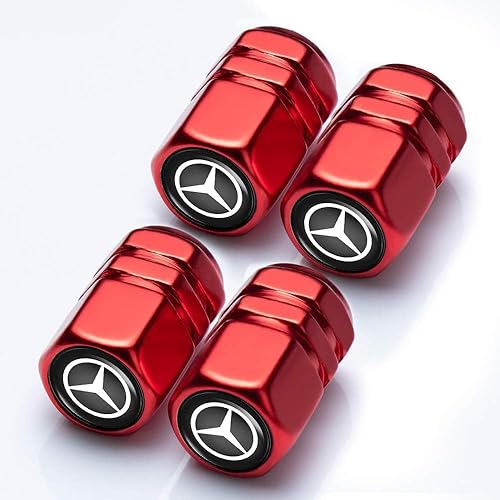 ORcow Tapas de válvula de neumático, para Mercedes-Benz Serie A C E S GLK CLA GLA GLC GLE CLS SLK Tapones para vástagos de neumáticos de automóvil,