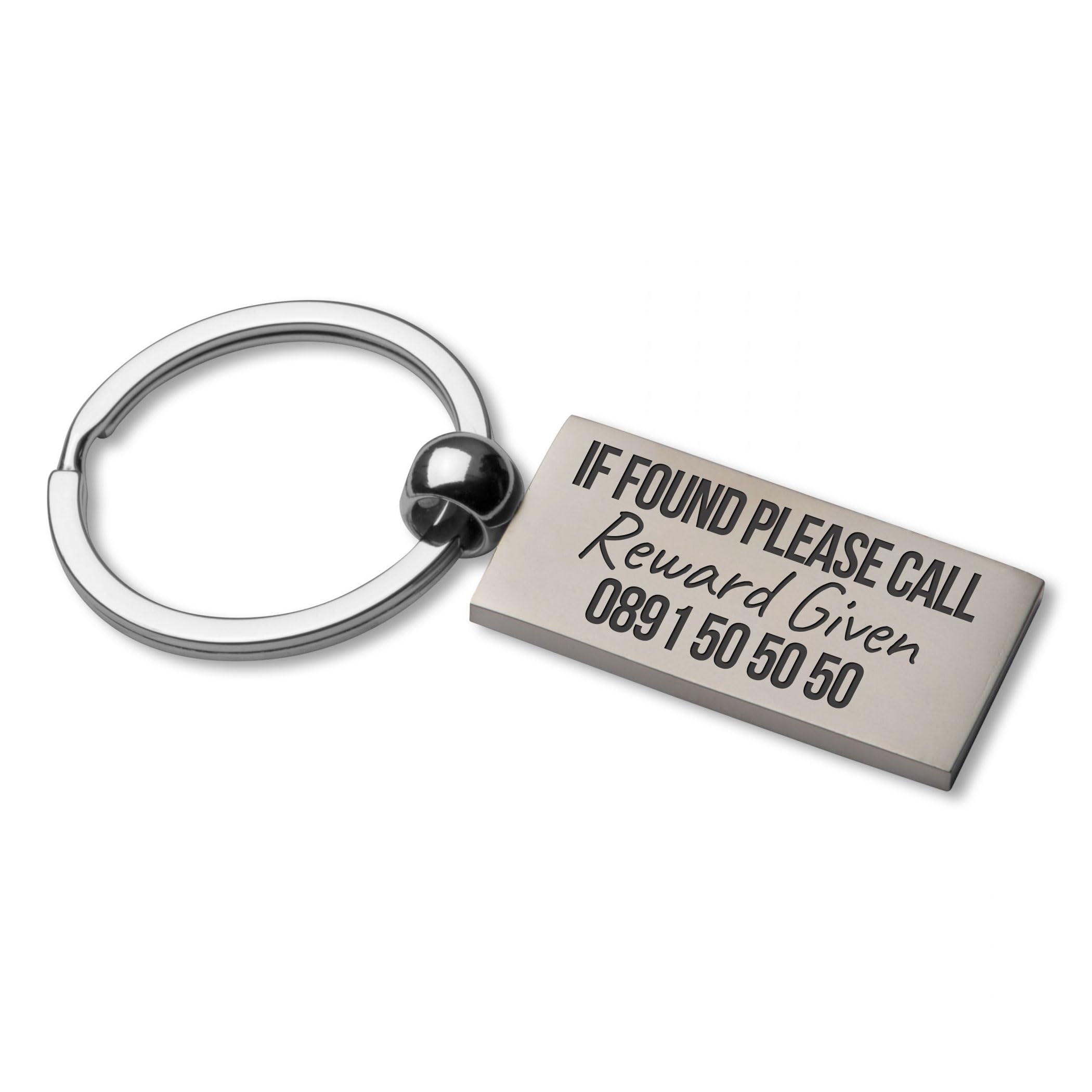 Personalised Rectangular Two Tone Chrome Design Keyrings for Men and Women | Car Key Accessories | Unique Keychains, Tags & Gifts | Ideal for Keys, Bags & Crafts | Custom Engraved.