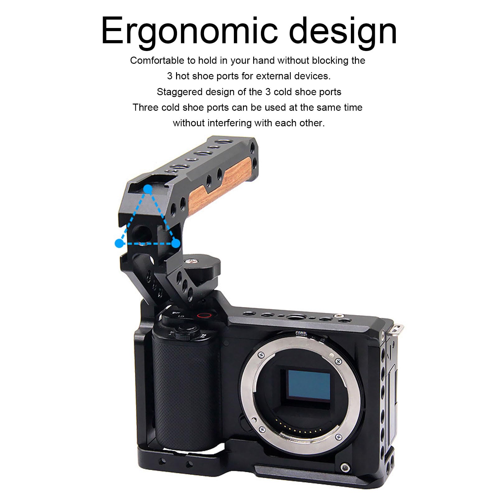 Generic Jaula para Cámara DSLR Superior de Aluminio Diseño Liviano para Filmación Mejorada con Soporte de Zapata Fría para Entusiastas del Video