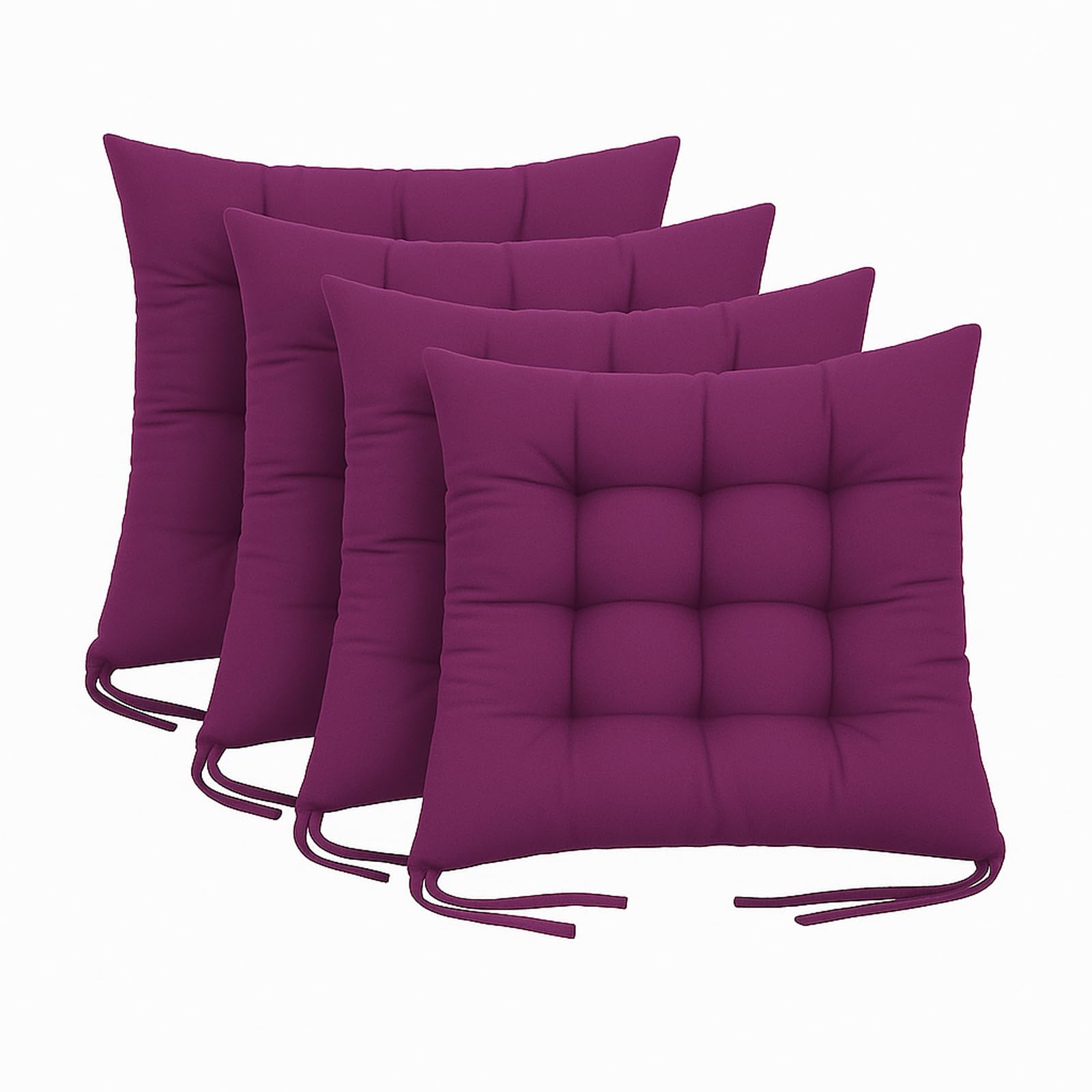 Cushion Chair Pad Cushions - Tie-on Dining Chair Pads - 38x38x5 cm Hypoallergenic Soft Polyester Tie-on Chair Pads, Wide, Stylish and Comfortable โ image 1