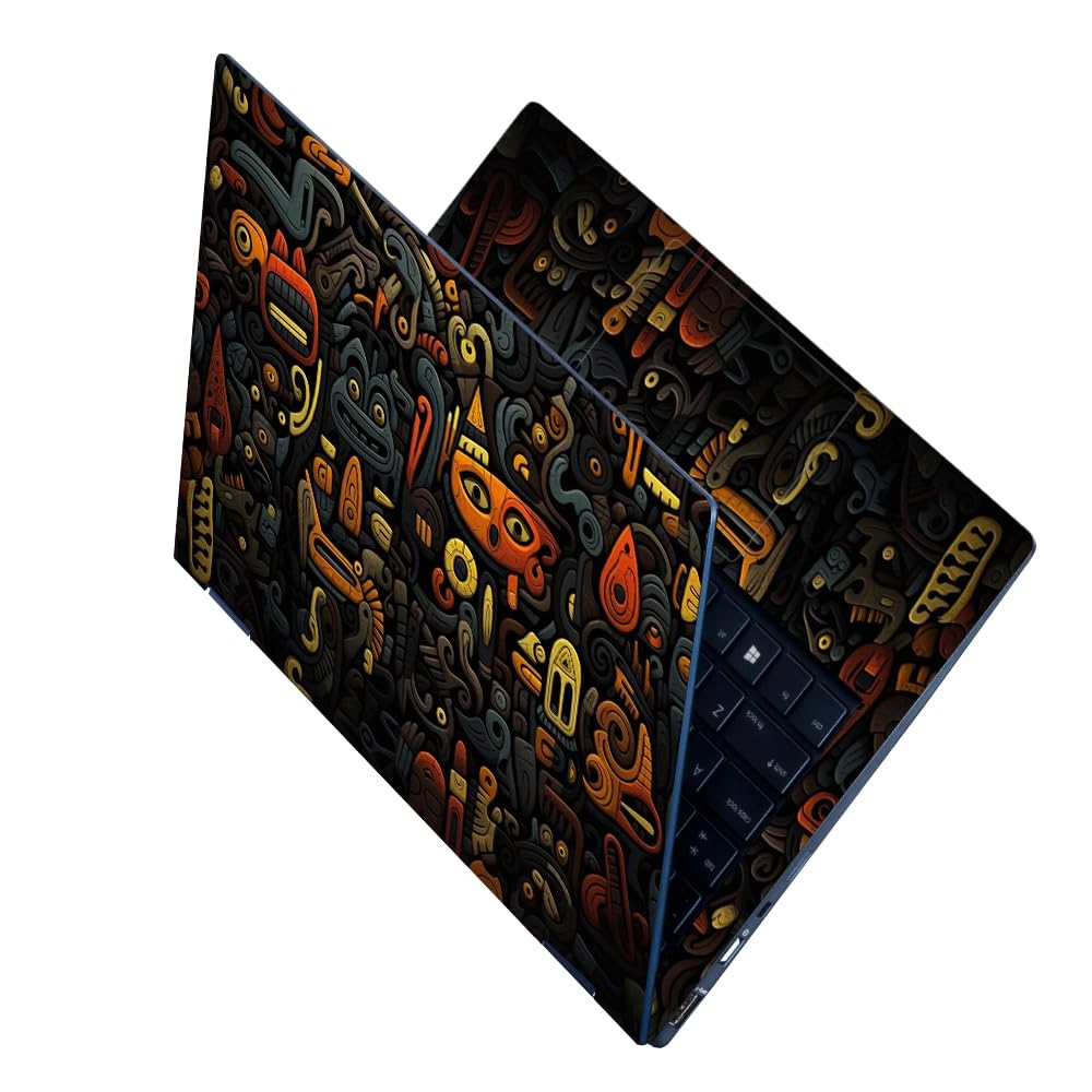 Finearts Full Body Laptop Skin Upto 15.6 inch Sticker Compatible for Dell/HP/Lenovo/Acer/Sony All Laptop Size Upto 14 to 15.6 Inch - A Colorful Illustration Digital Art Black (B0CSG9Q48H) Amazon Price History, Amazon Price Tracker