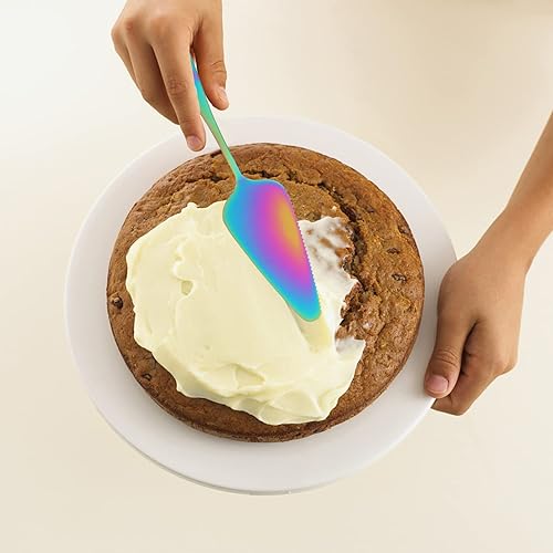 Miniatura 7 de Juego de cuchillos para tartas: servidor de pastel de acero inoxidable cortador de postre espátula herramienta de corte para pizza pastelería queso