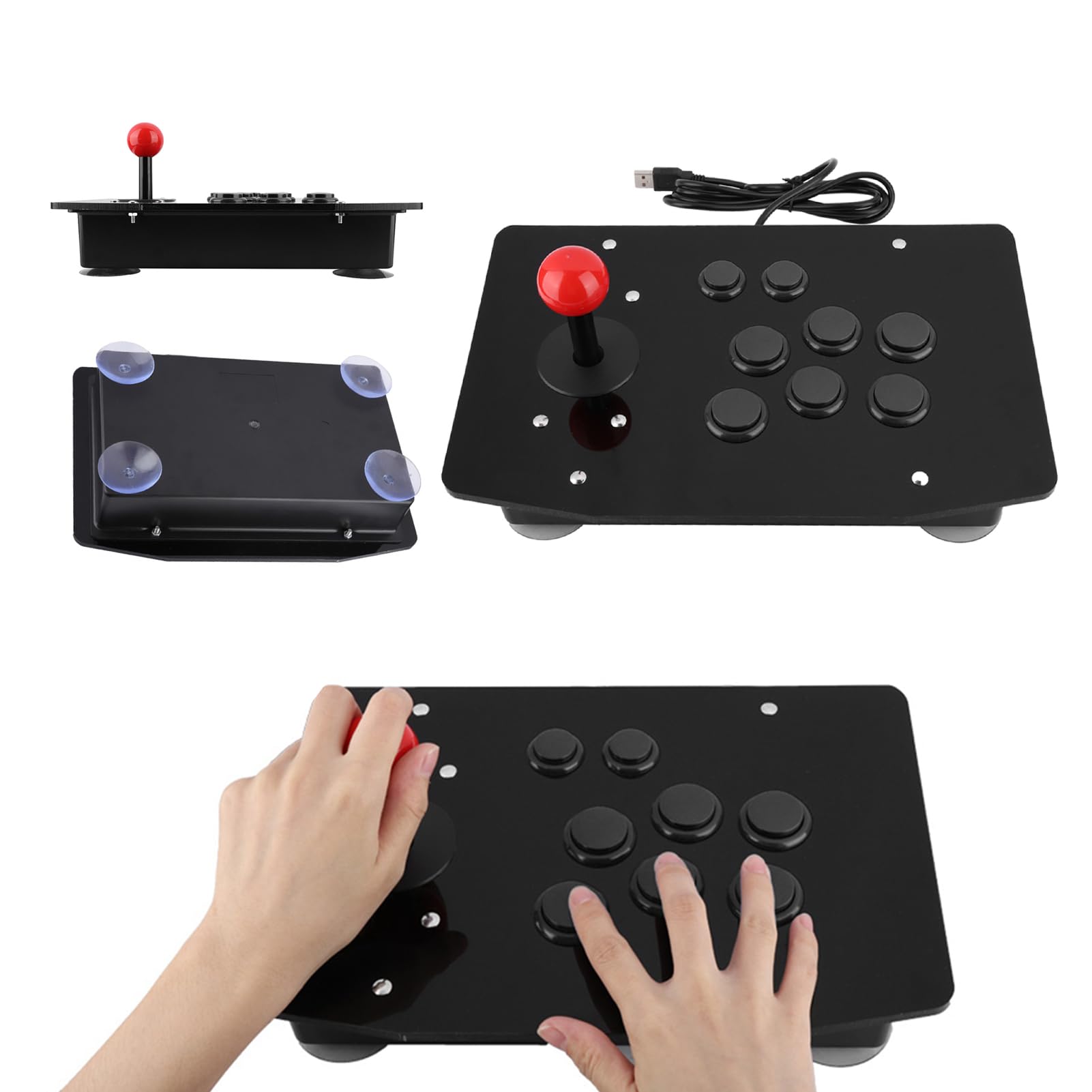 アーケードコントローラー USB接続 11ボタン 黒 Amazon.co.jp: ポータブルUSBアーケードコントローラー アーケード