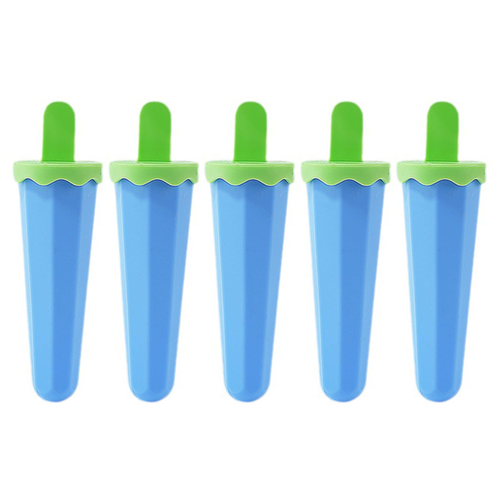 Buxuaaaa 5Pcs Silicone Popsicles Mold Ice Cream Mold with Drip Guards Popsicles Maker Ice Lollys for Cream Lollys