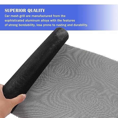 Trimmable Car Grill Mesh,Premium Aluminum Alloy Automotive Grilles,Universal Mesh Grill Insert Fits for Front Bumper,Hood Air Vents Spoiler,Practical Car Accessories Exterior (3 * 6mm) - Image 7