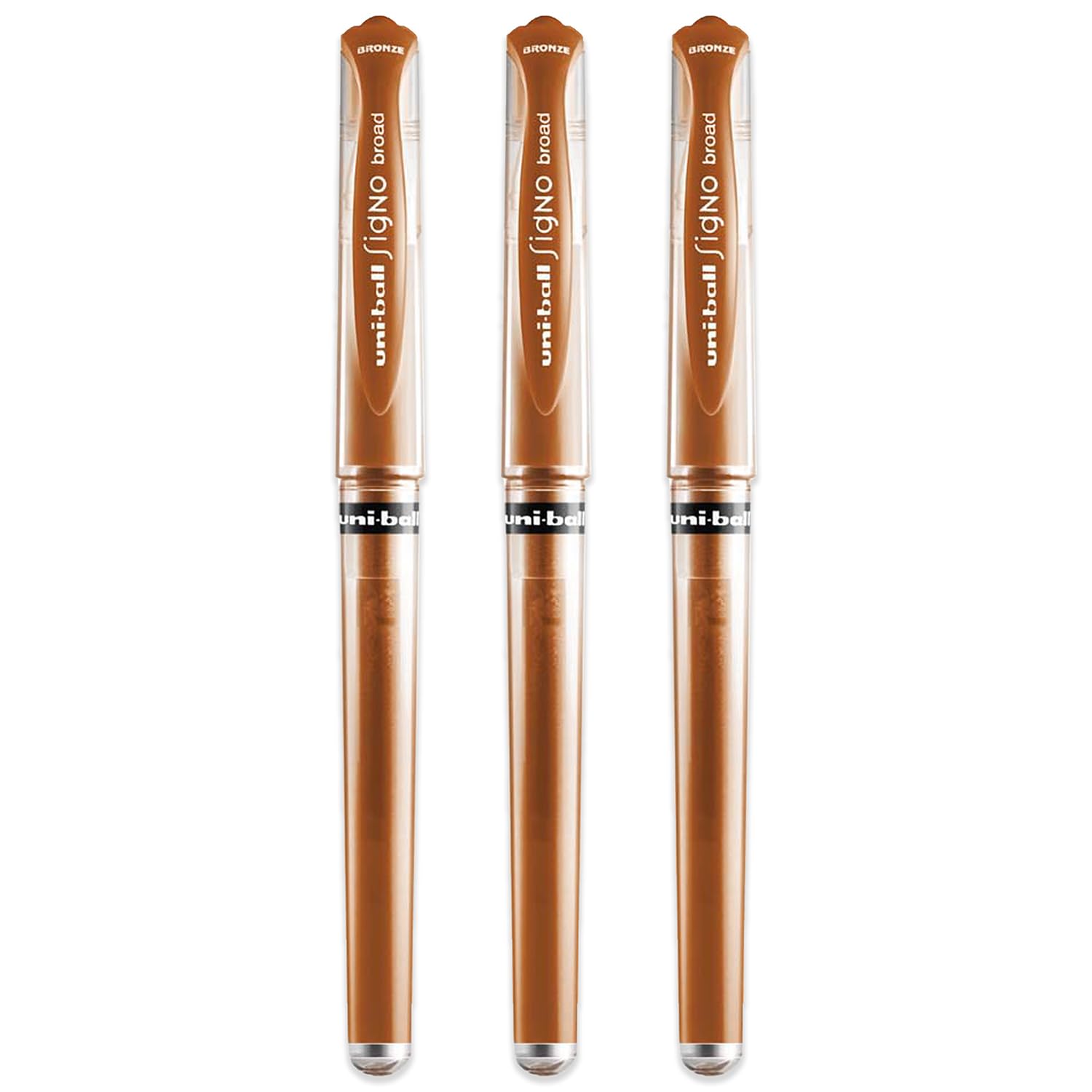 Uni-ball Signo Penne Gel Metallizzate UM-153, Bronzo, Punta 1mm, Confezione Da 6 - 3