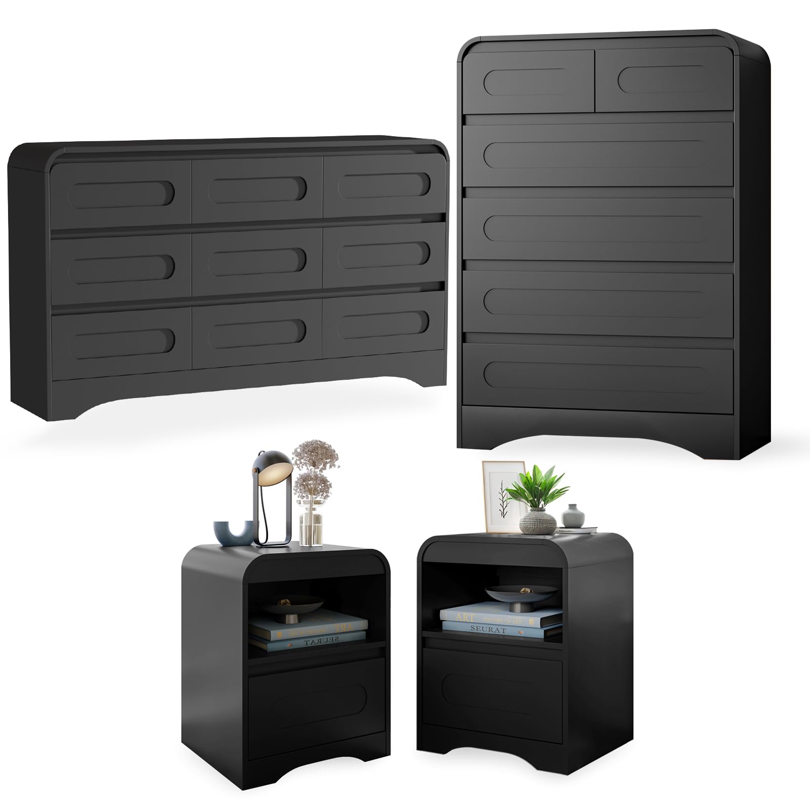SOLACE FURNITURE 4 Piece Bedroom Set