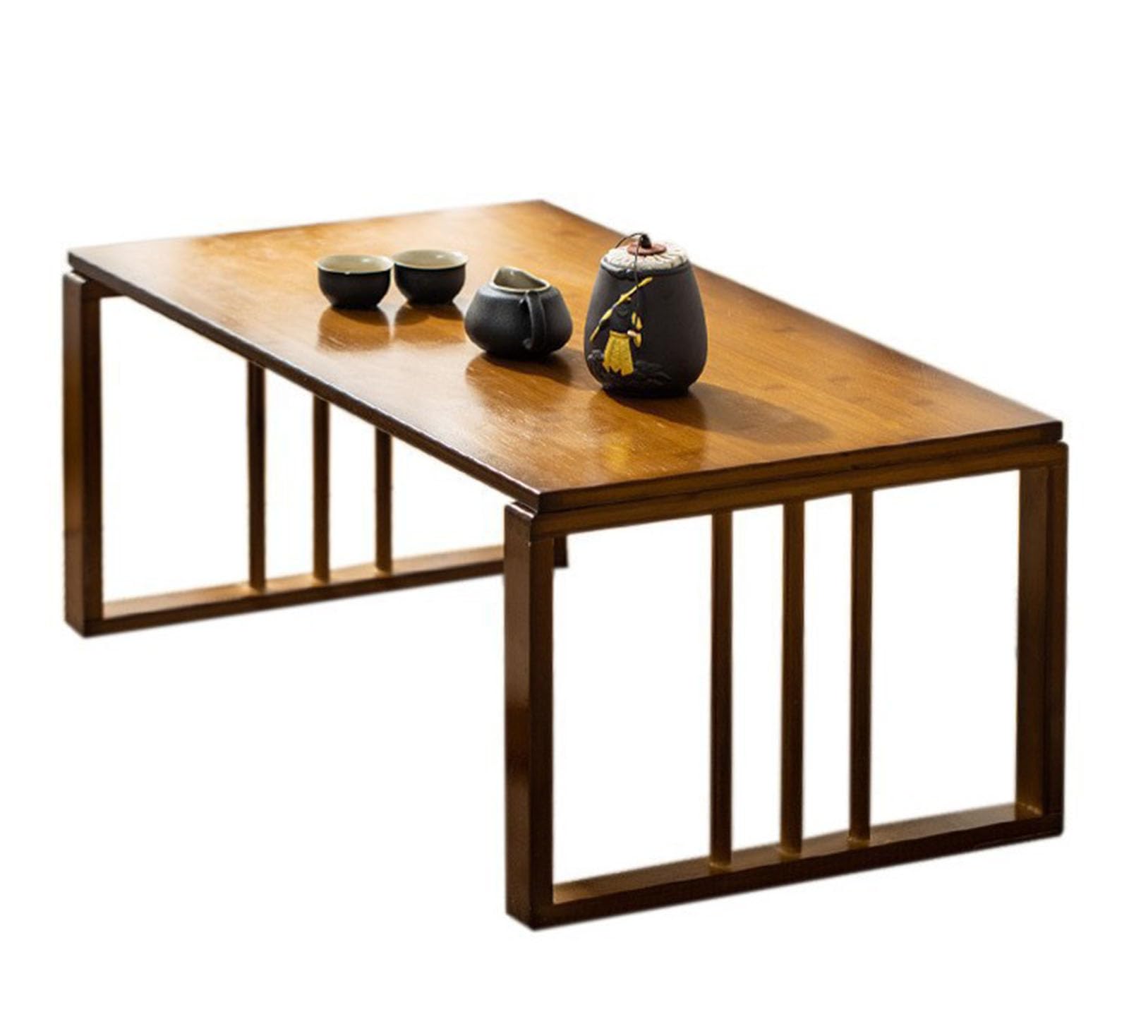 Table basse pliante en bambou de salon petit espace chambre