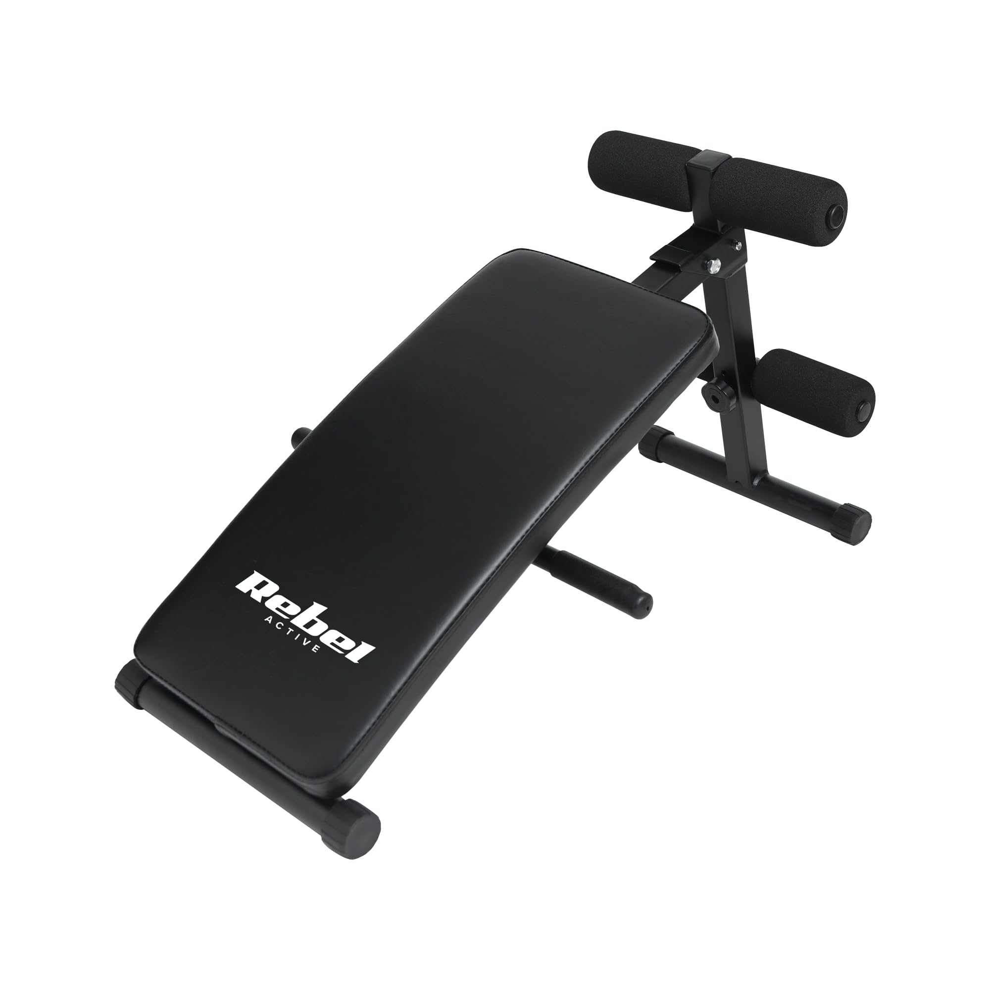 Rebel Active RBA-2005 Banc de poids réglable et pliable pour exercices abdominaux Noir