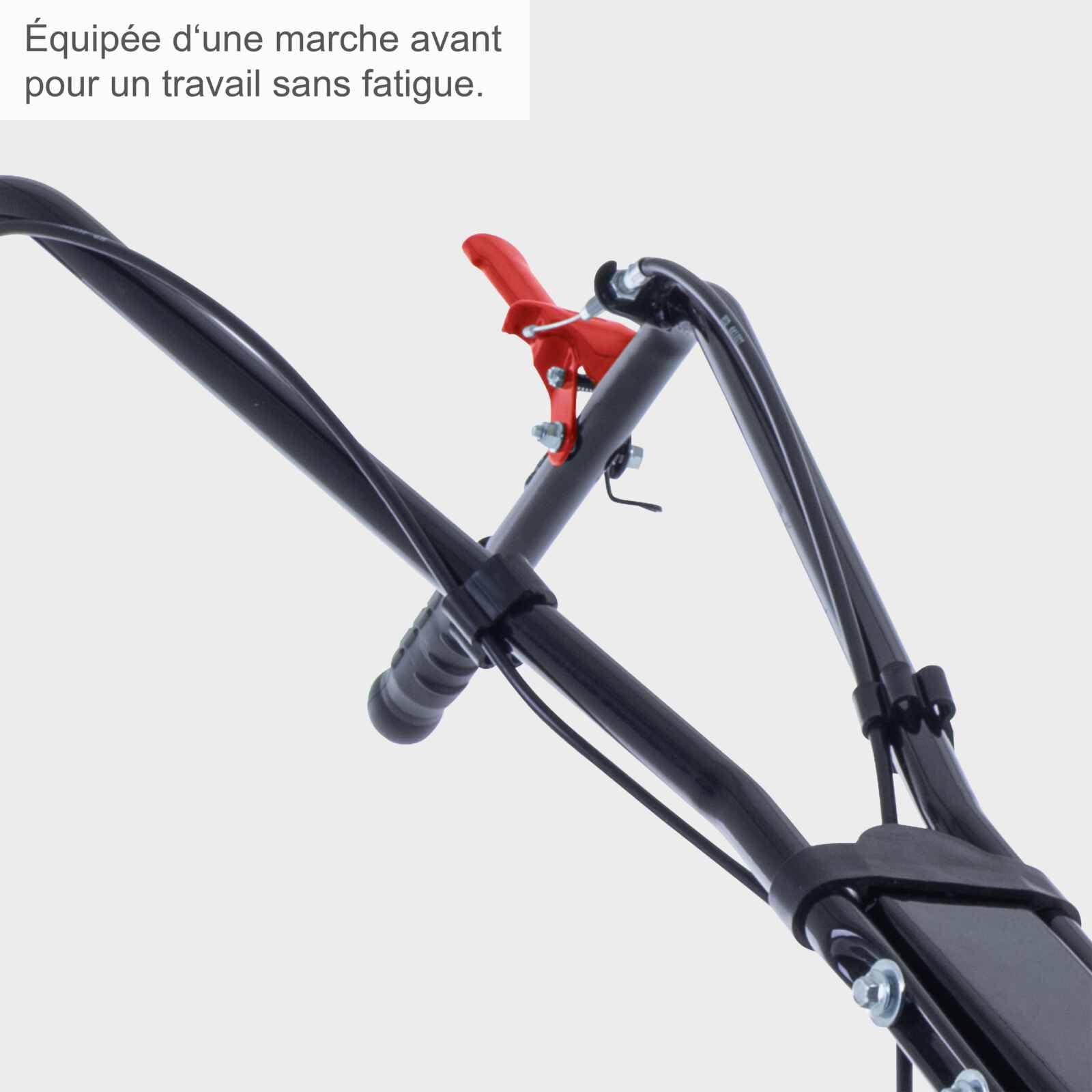 Scheppach Motobineuse Thermique MTP370 - Moteur 4 Temps - 150 cm³ - 3.5 CV - Largeur de Travail Max 360 mm - Ø Fraises 260 mm - 16 Couteaux