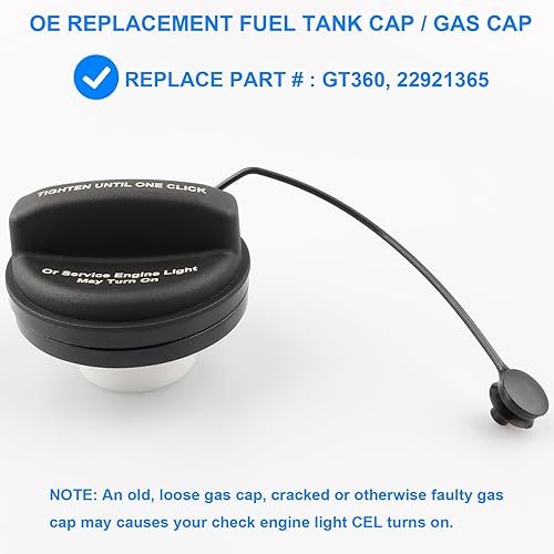 Miniatura 2 de Tapa de gasolina, tapa de combustible de repuesto GT360, 22921365 compatible con Cadillac Chevy GMC - Silverado Sierra 1500 2500 HD 3500 HD