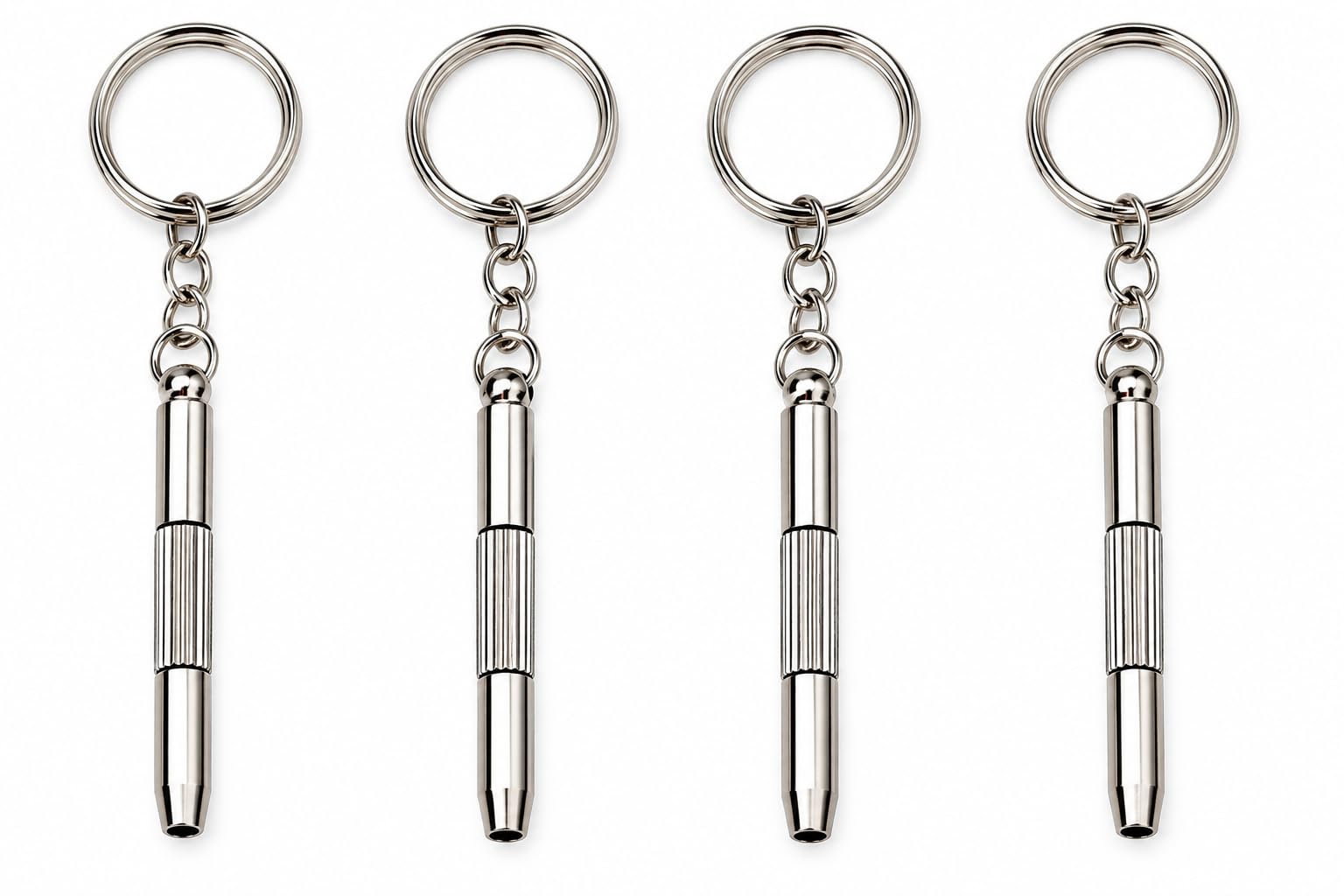 Arkriza 4 Pc Compact Pocket Mini Screwdriver Kit Silver Pack of 4 - Image 1