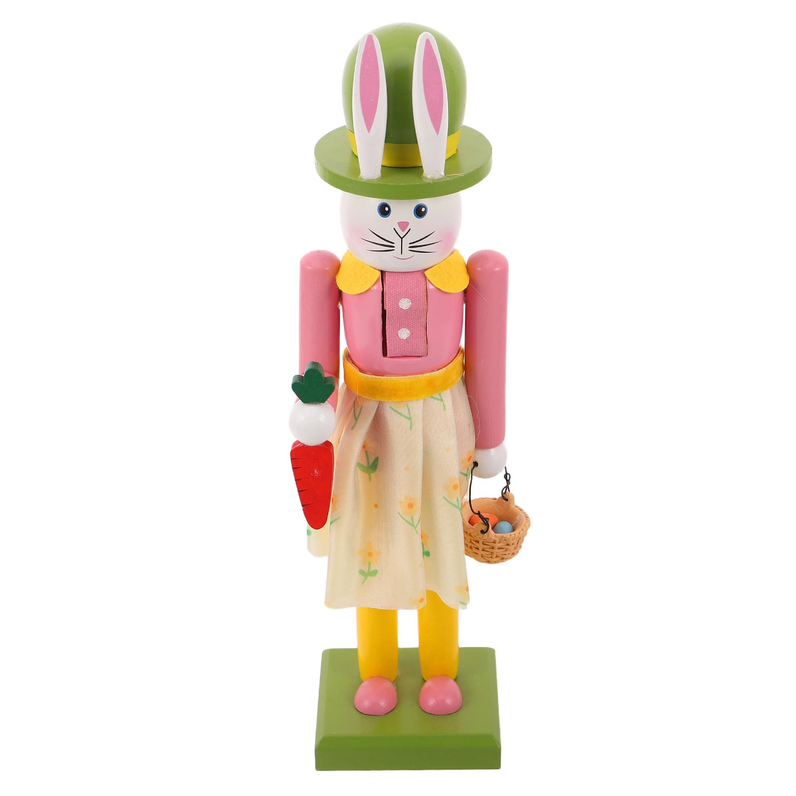 Casse-Noisette Lapin de Pâques statuette en bois figurine décoration table 30cm