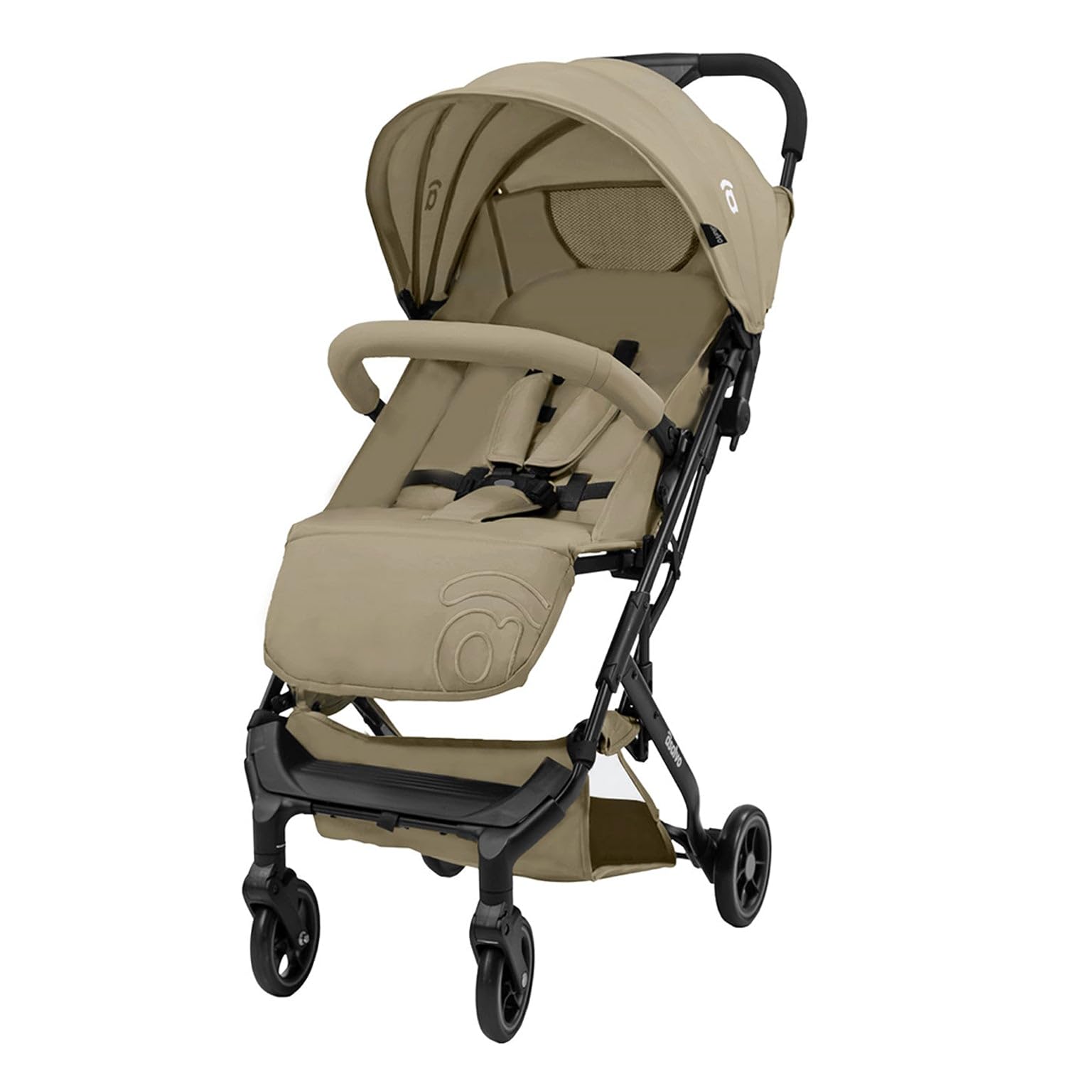 Asalvo TUMBUCTÚ Silla de Paseo Ultraligera Bebé, Carrito de paseo, Respaldo Reclinable, Cochecito Urbano, Arnés 5 Puntos, SPF50+, Capota con Ventana, Manejable, Desde Nacimiento Hasta 23 kg, Beige