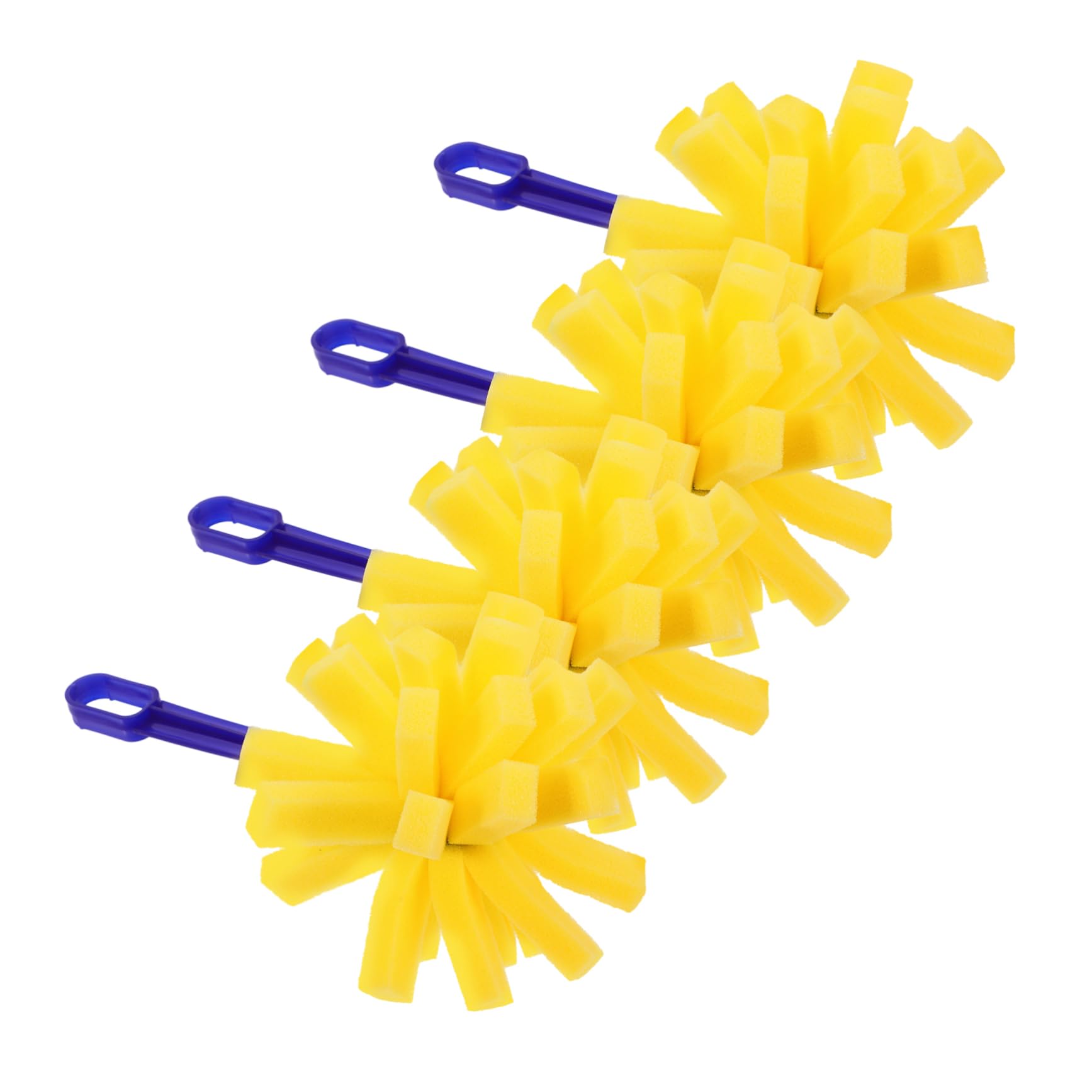 LALAFINA 4Pcs DIY Foam Brushes Ergonomic Grip Paint Sponge Tools for Craft Projects Easy to Clean Staining and Art Supplies for Adults