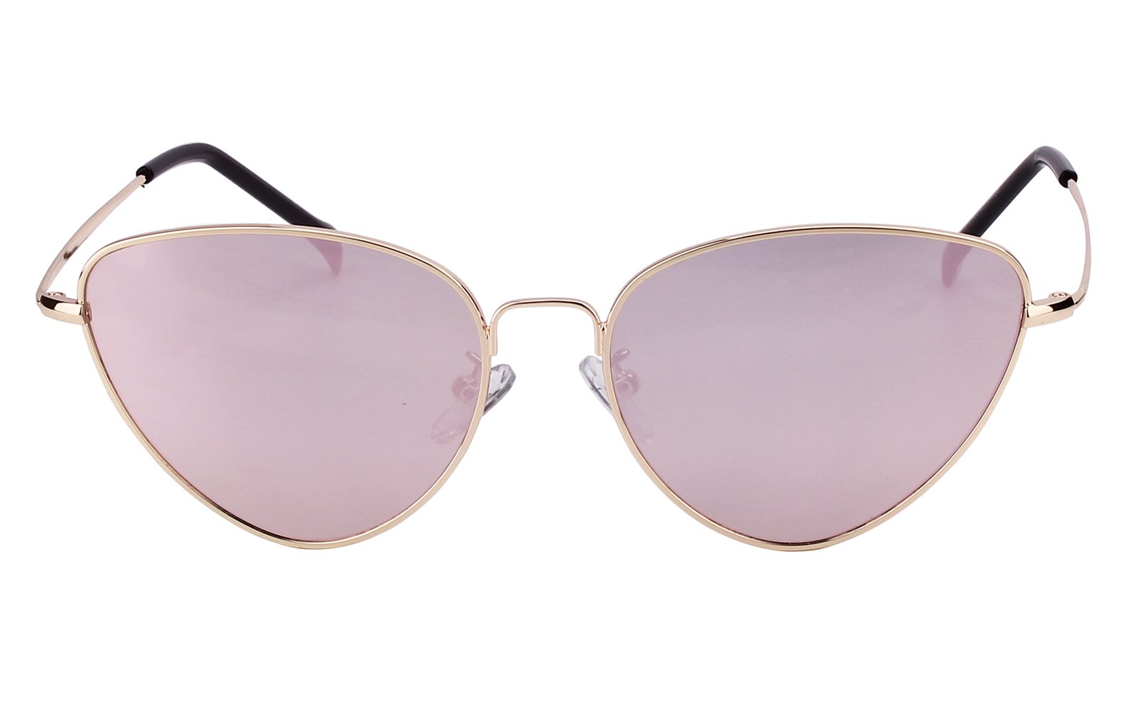 BeisonWomens Cat Eye Mod Metal Glasses Fashion Sunglasses