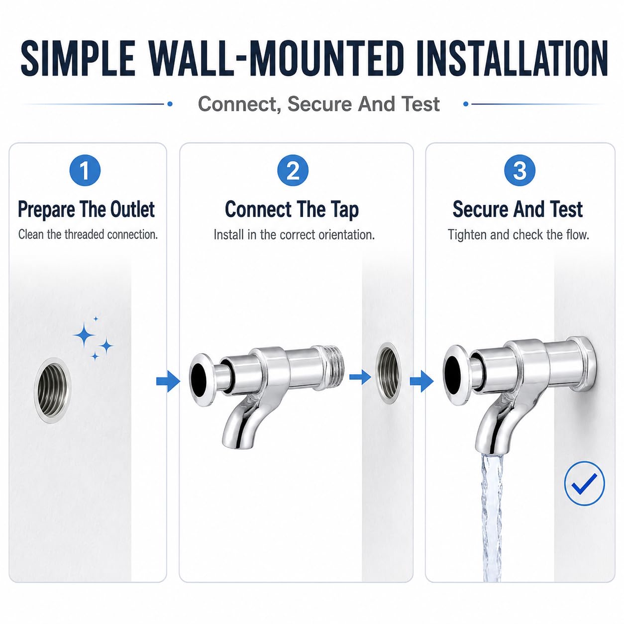 ZAP Chrome Brass Push Tap - Self-Closing Water Tap -8 ZAP Chrome Brass Push Tap - Self-Closing Water Tap -8