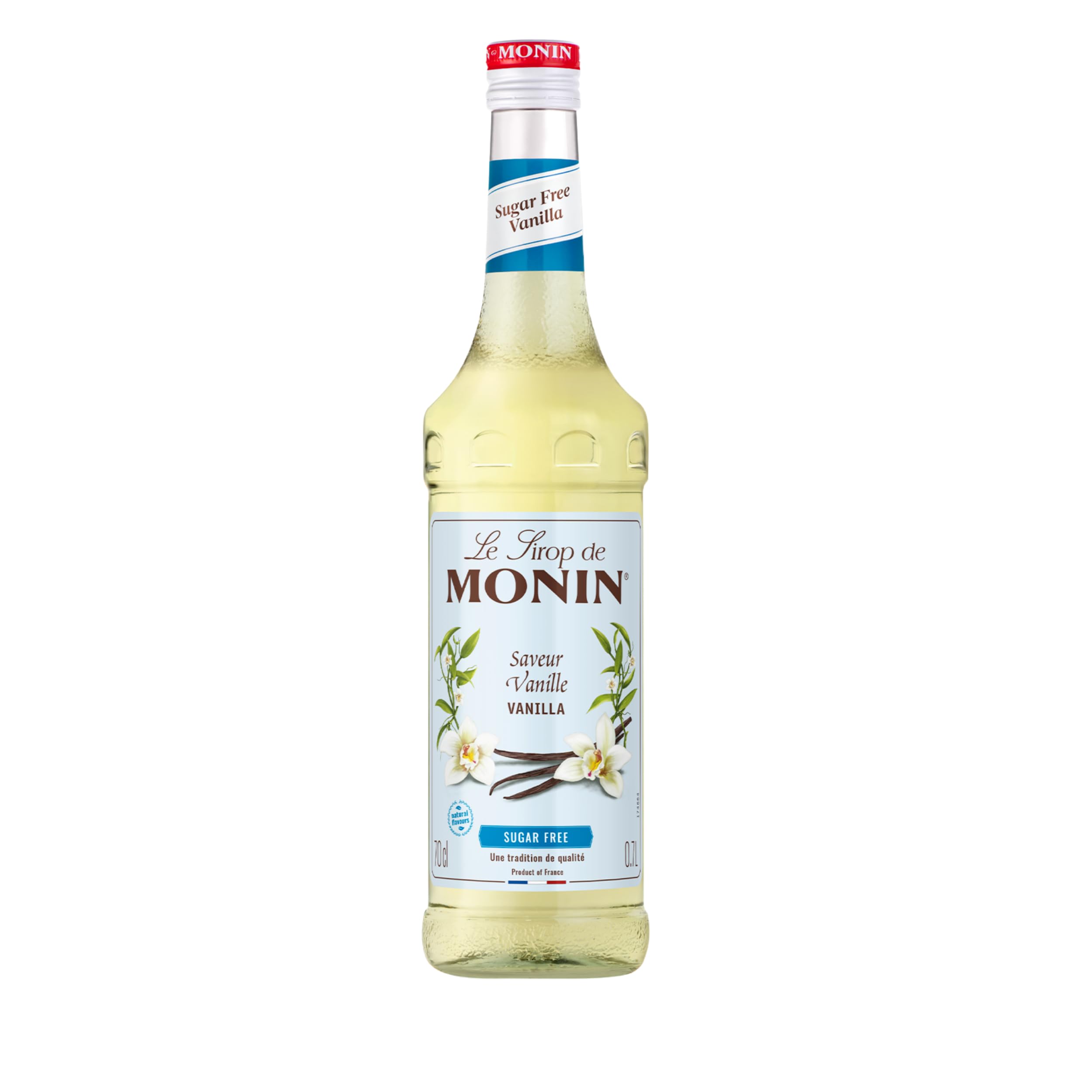MONIN - Surtido de vainilla sin azúcar + caramelo sin azúcar + jarabe de calabaza sabor picante - para café, chocolate caliente, capuccino o lata - Aromas naturales - Botella de cristal - 3 x 70 cl