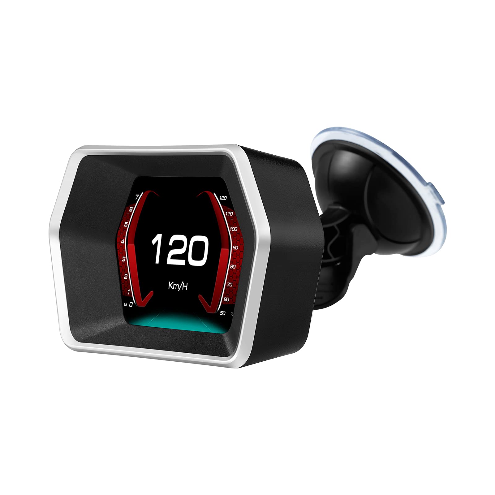 wiiyiiCar HUD P17, OBD + GPS Smart Gauge, 9 Kinds Display, Works for All Cars