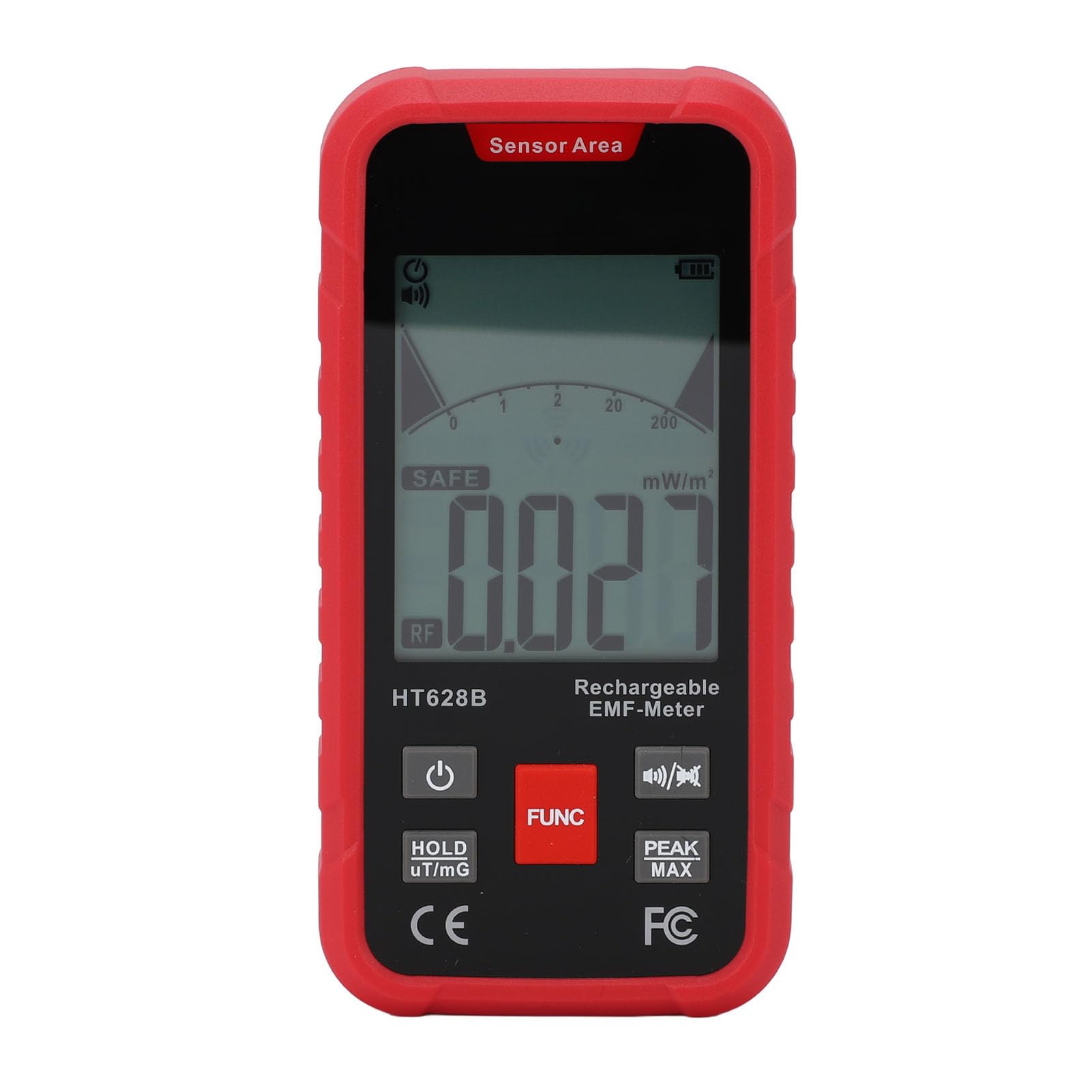Generic Detector de Radiación de Campo Electromagnético 3 en 1, Herramienta de Prueba Precisa para el Hogar y Exteriores para WiFi, 5G y Electrodomésticos con Pantalla LCD Retroiluminada, Aplicable