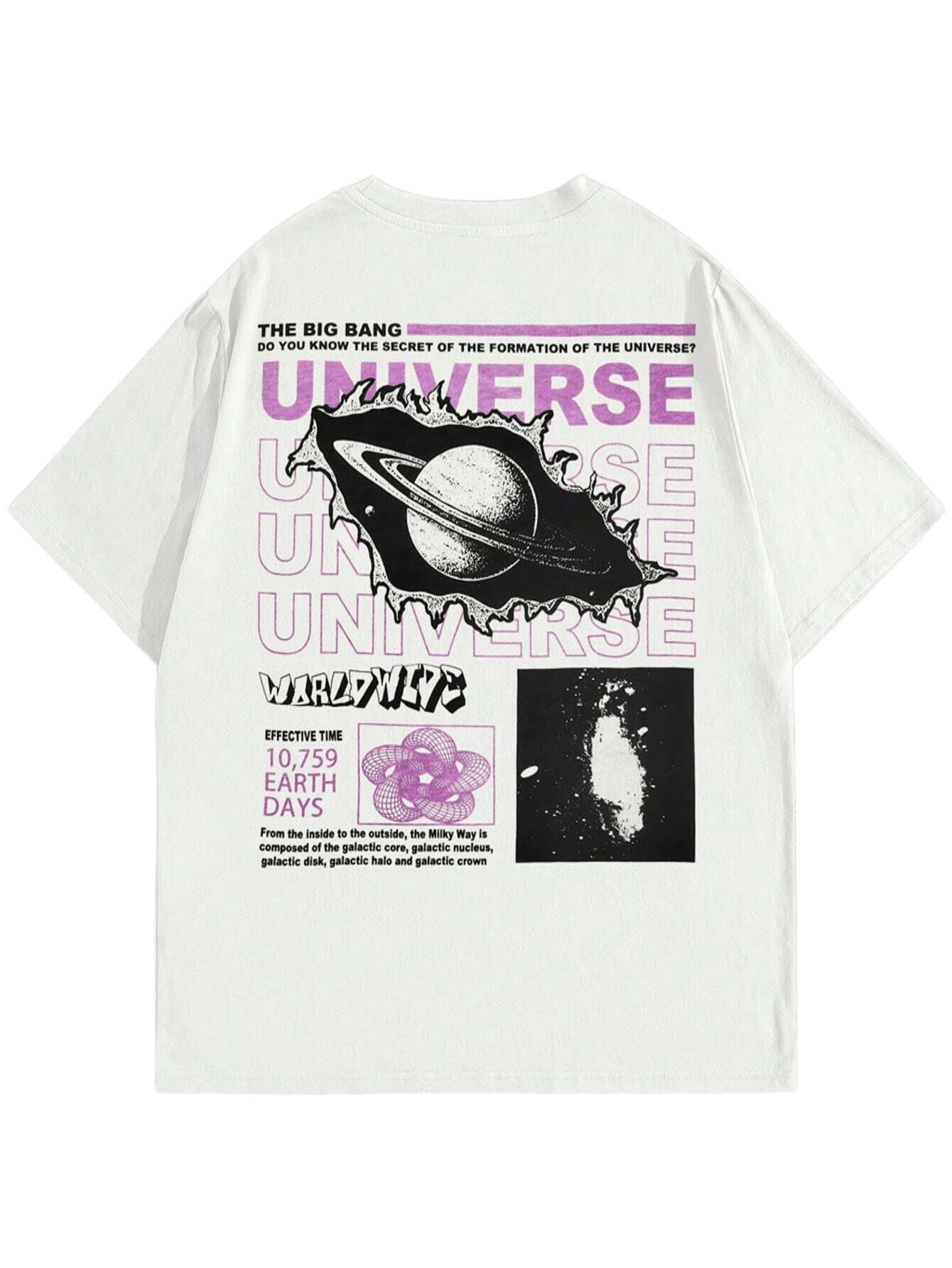 SXV 'Universe’ Printed Cool Aesthetic Oversized Baggy Cotton T-Shirt for Men & Women-image-43