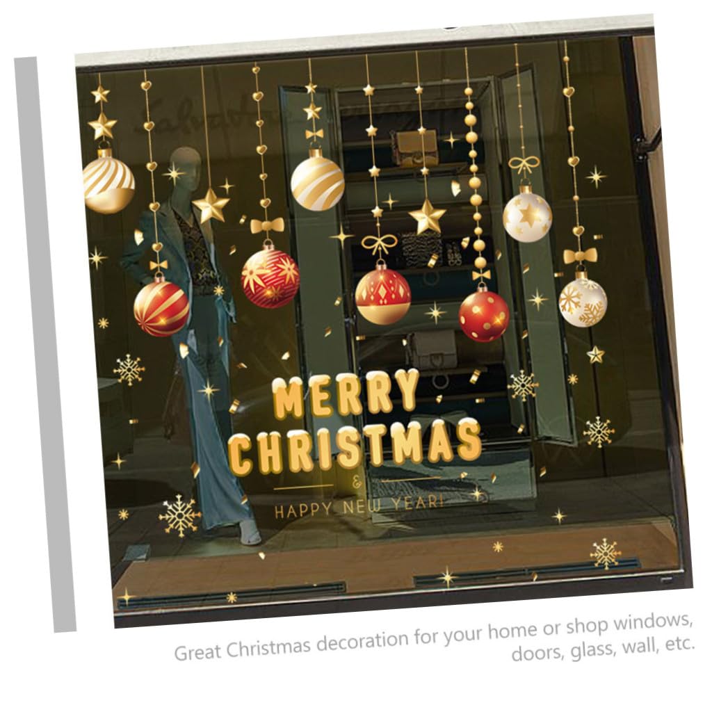 TOPBATHY 20 Hojas Pegatinas navideñas calcomanías navideñas para ventanas vacaciones pegatinas de pared adornos navideños christmas stickers decoración ventana se aferra para navidad