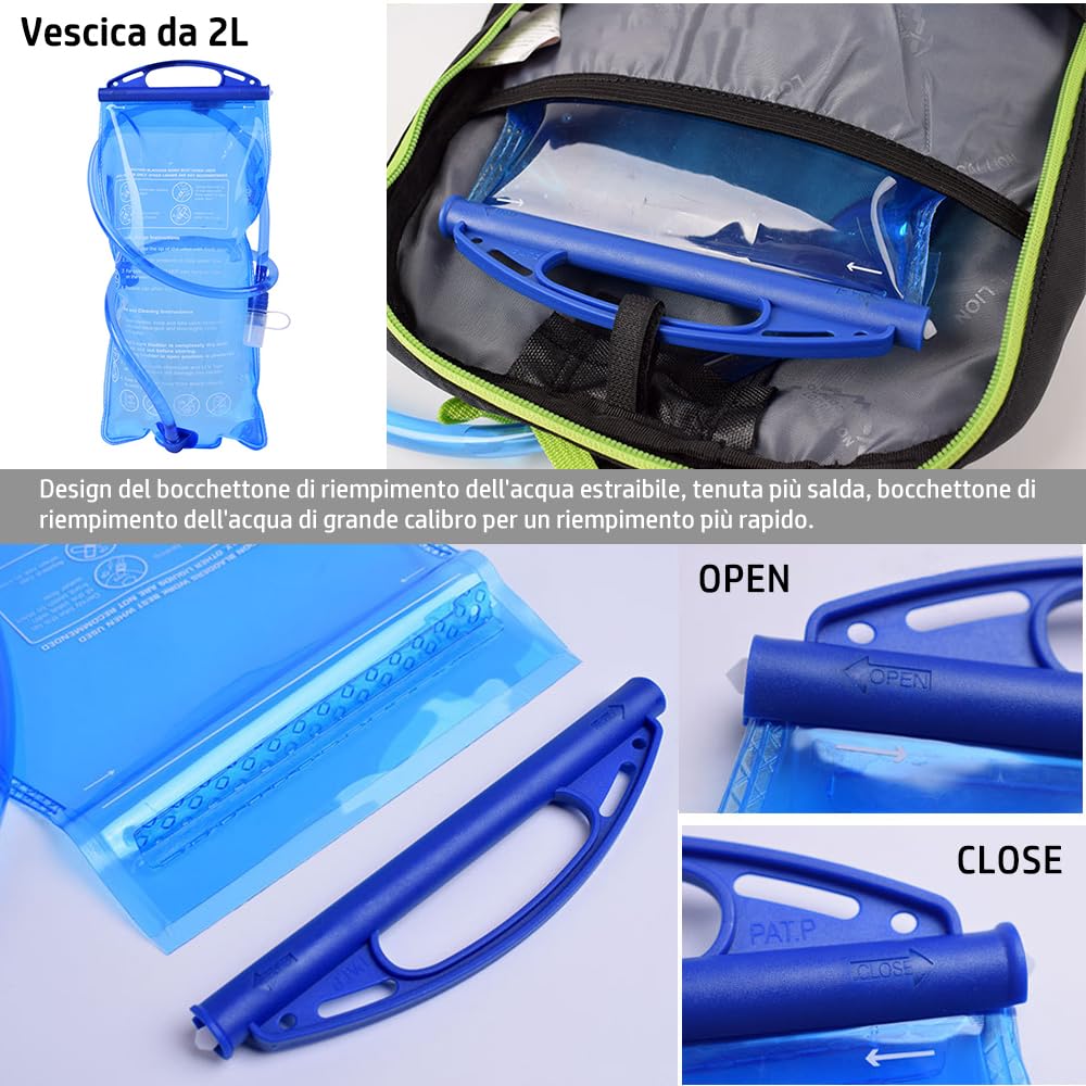 Zaino Leggero per l'idratazione, 5L 250g, Gilet Corsa Trail Running, Zaino per Maratona, Ciclismo, Trekking, Arrampicata, Zaino Corsa Running per Donna Uomo