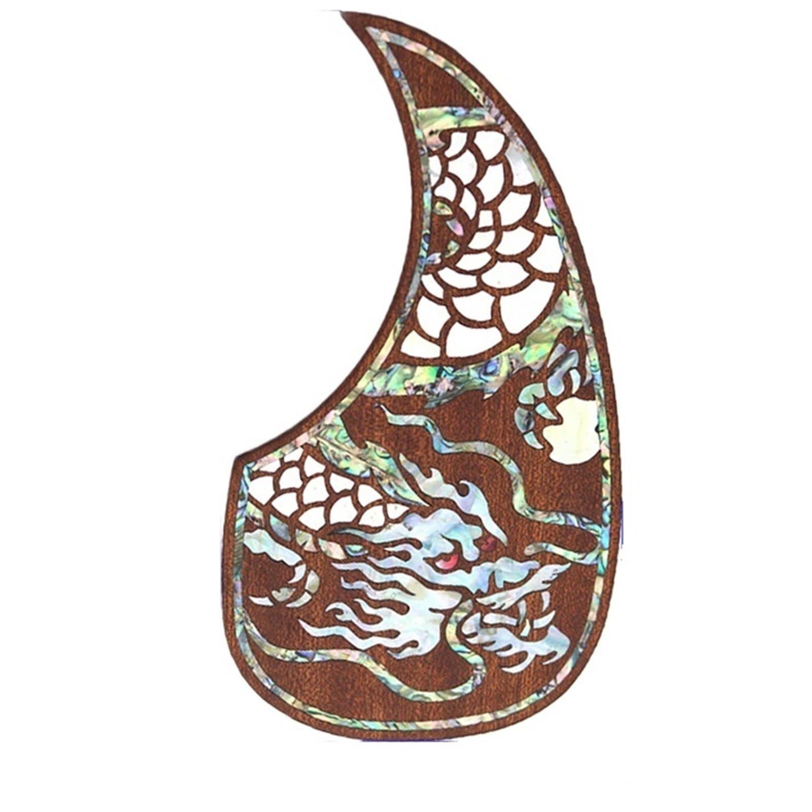 Profesjonalny Pickguard Do Gitary Akustycznej Gitara Z Litego Drewna Inkrustowana Kolorowymi Muszlami Solidny Drewniany Uchwyt Płytka Ochronna Do Gitary Akustycznej(T)