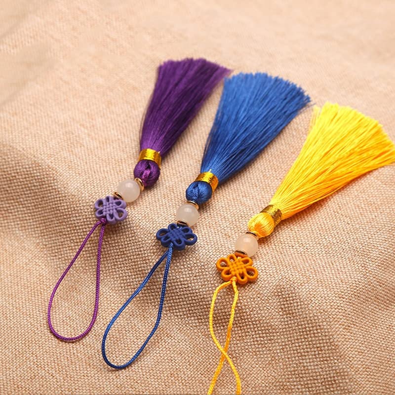 5/10 Pz 5 cm Piccolo Nodo Cinese di Seta Nappa pendente Cuco Tenda