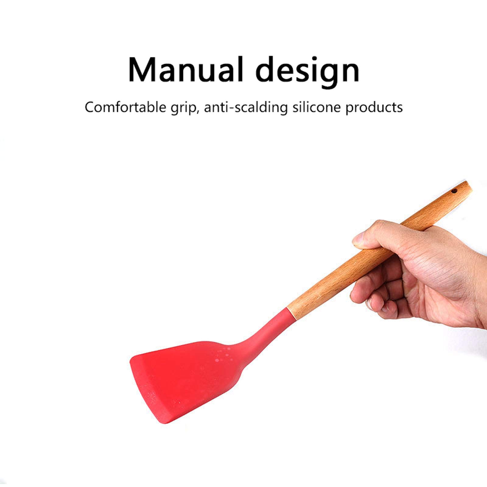 Set 31 Utensili Da Cucina In Silicone Con Manico In Legno - Antiaderenti E Termoresistenti 230°C - Inclusi Guanti - 4