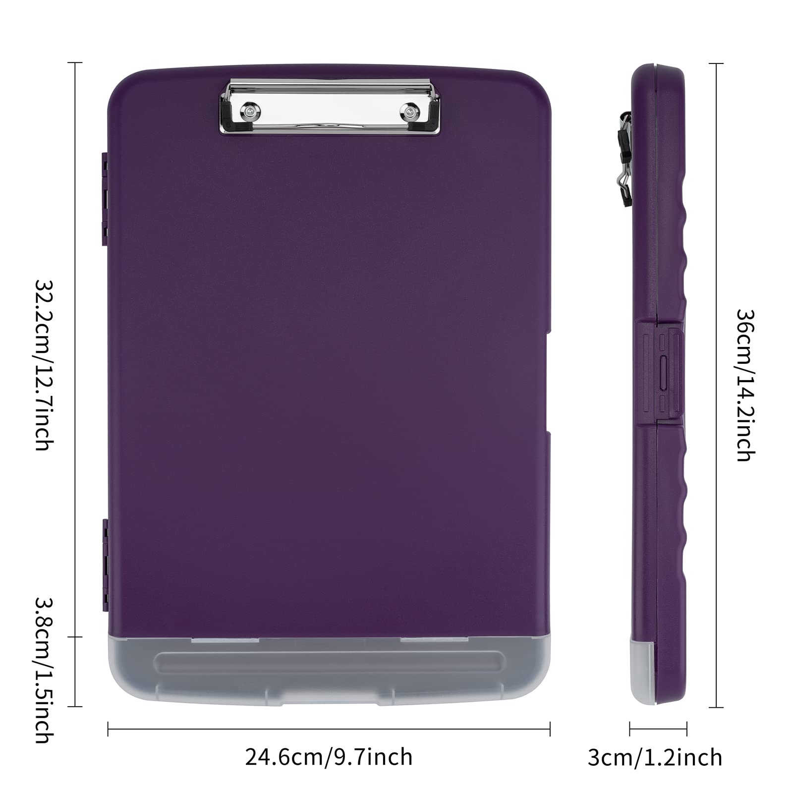 Pechor Clipboard with Storage Plastic A4, Clipboards Storage Box with Separate Pen Compartment - Image 2